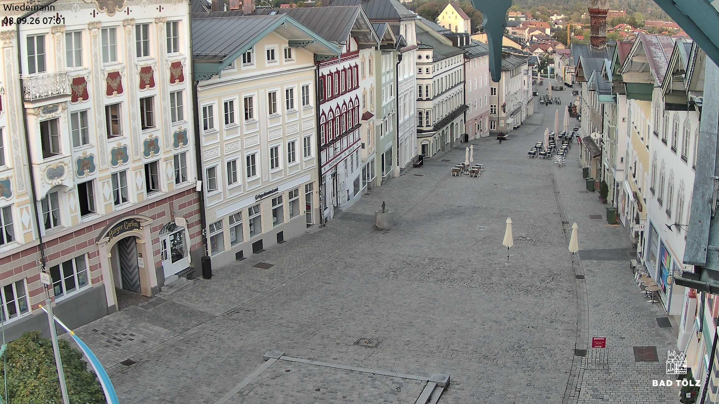 Archiv Foto Webcam Obere Marktstraße Bad Tölz