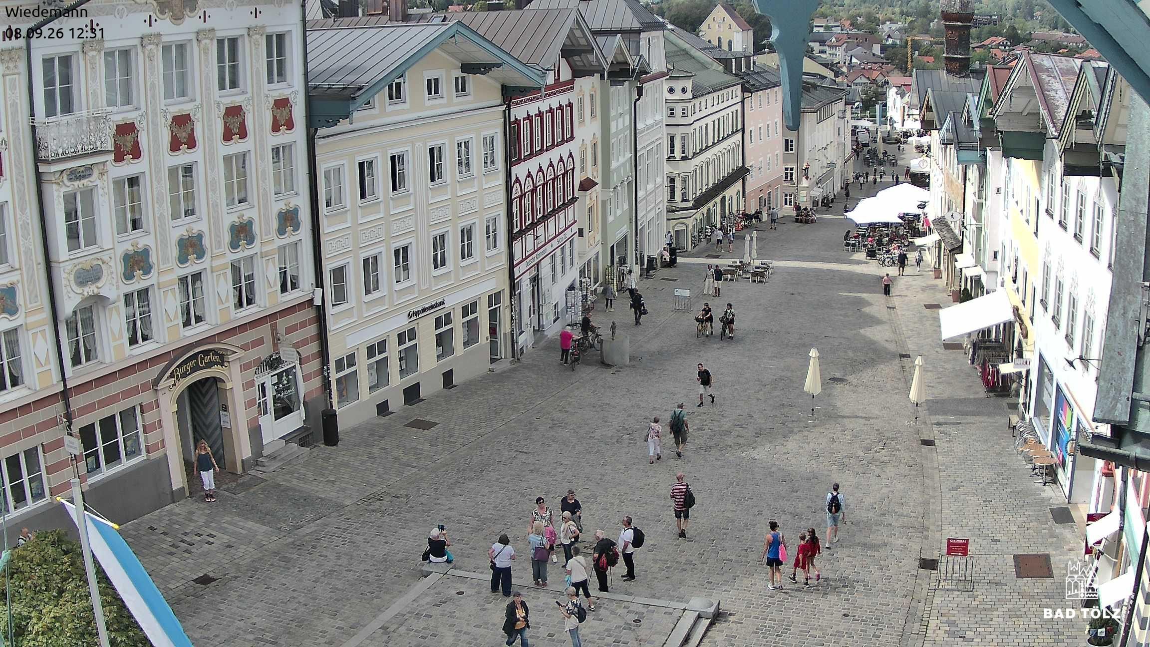 Archiv Foto Webcam Obere Marktstraße Bad Tölz