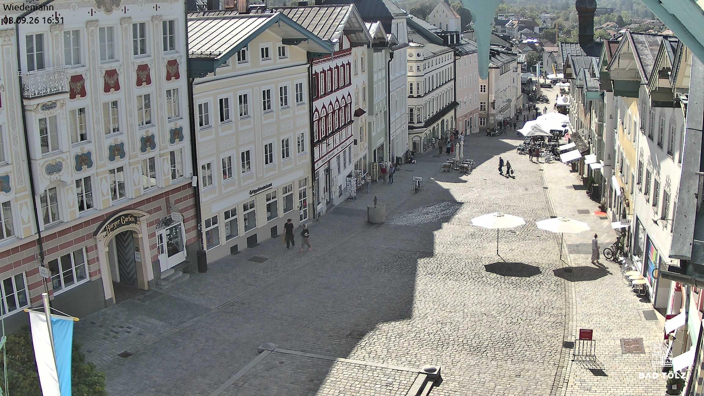 Archiv Foto Webcam Obere Marktstraße Bad Tölz
