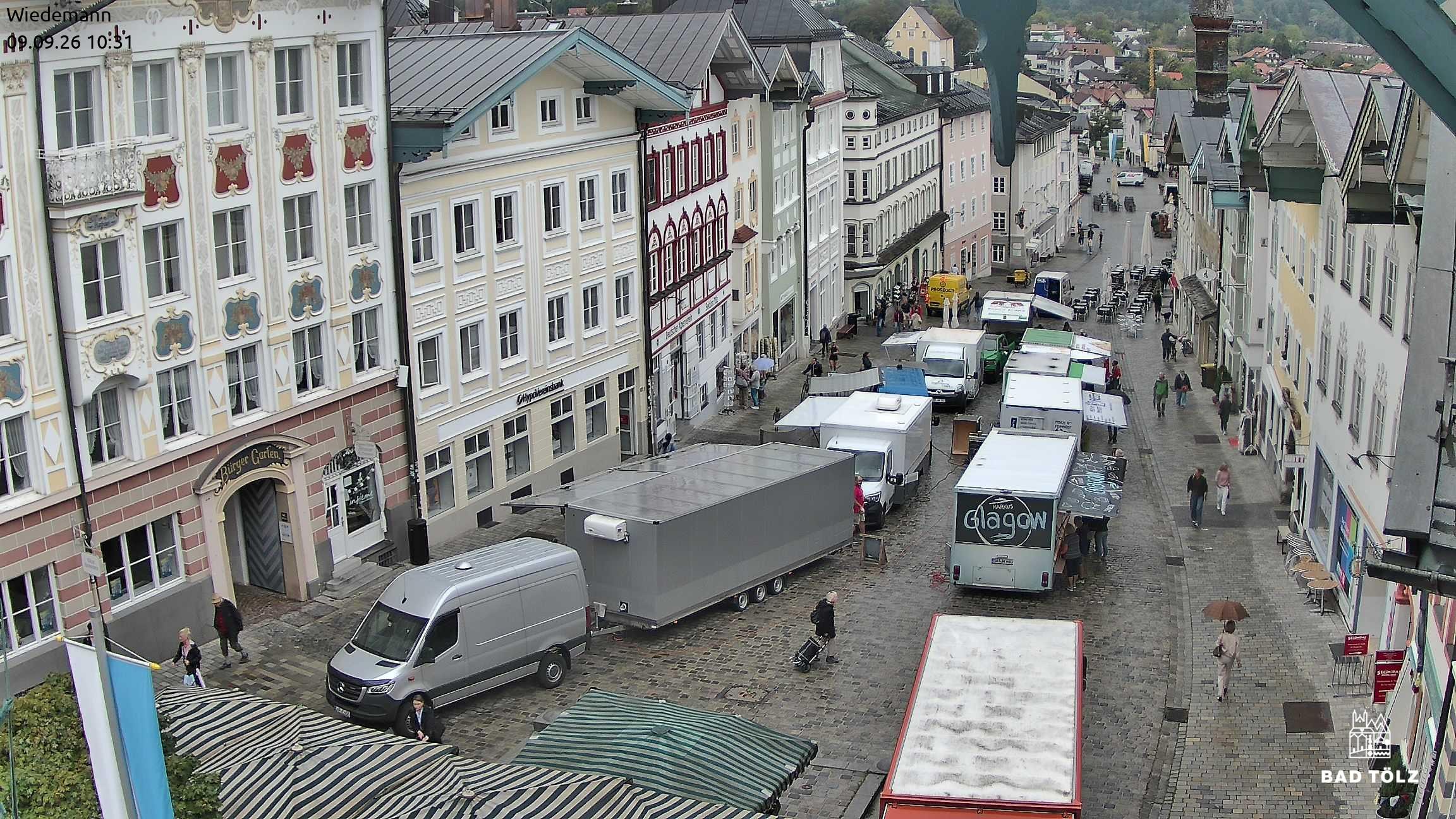 Archiv Foto Webcam Obere Marktstraße Bad Tölz