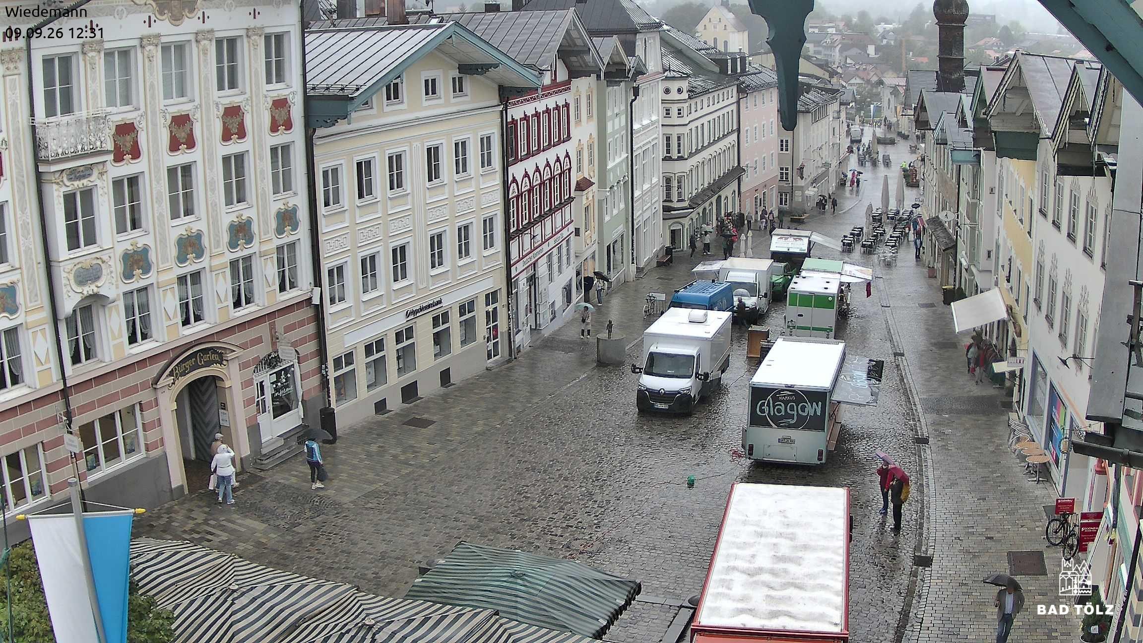 Archiv Foto Webcam Obere Marktstraße Bad Tölz
