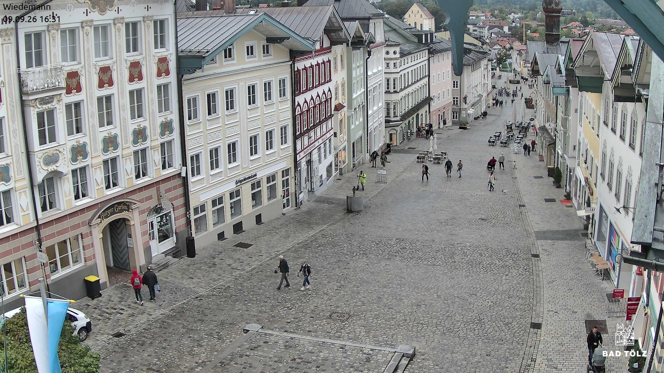 Archiv Foto Webcam Obere Marktstraße Bad Tölz