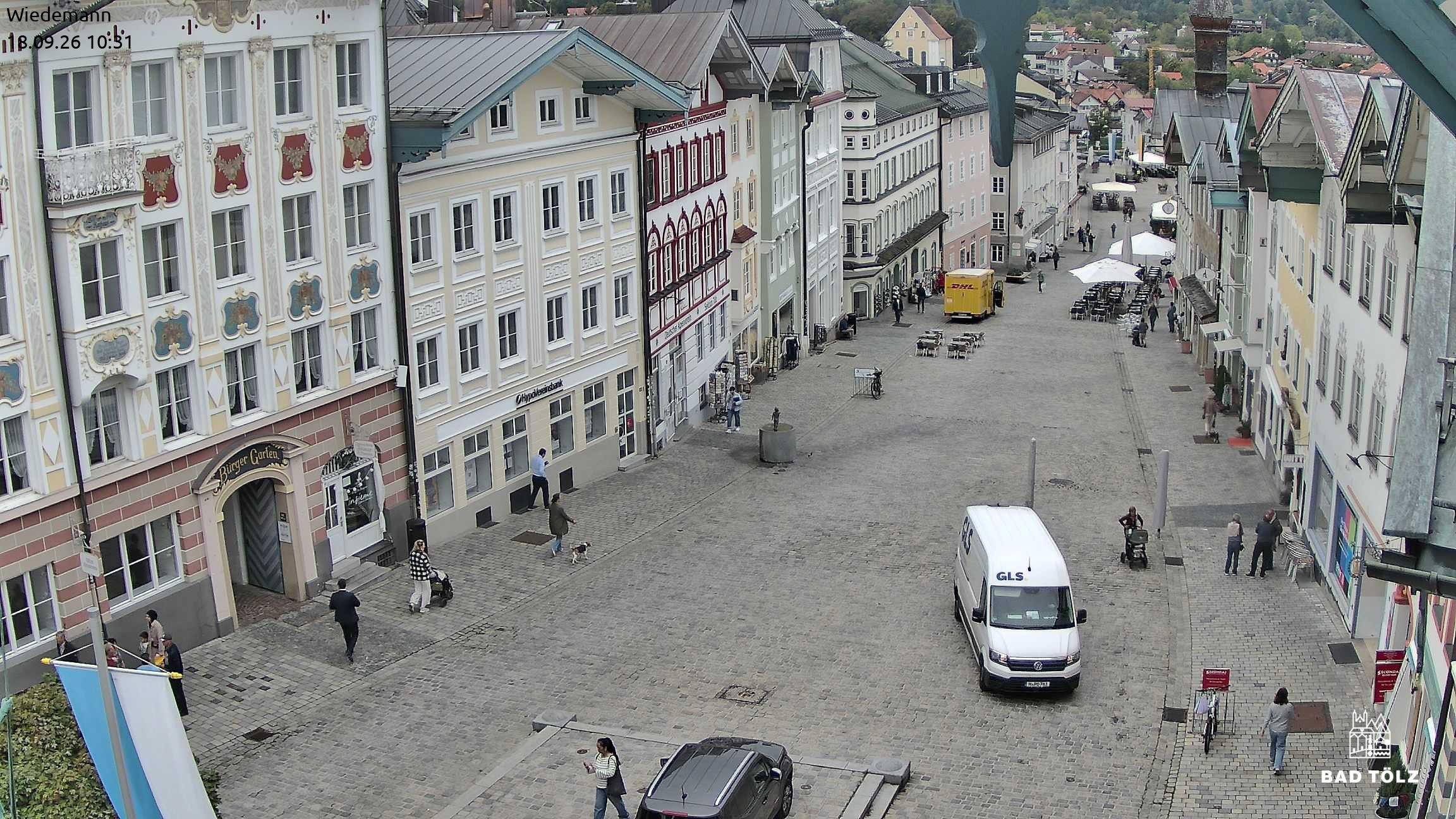 Archiv Foto Webcam Obere Marktstraße Bad Tölz