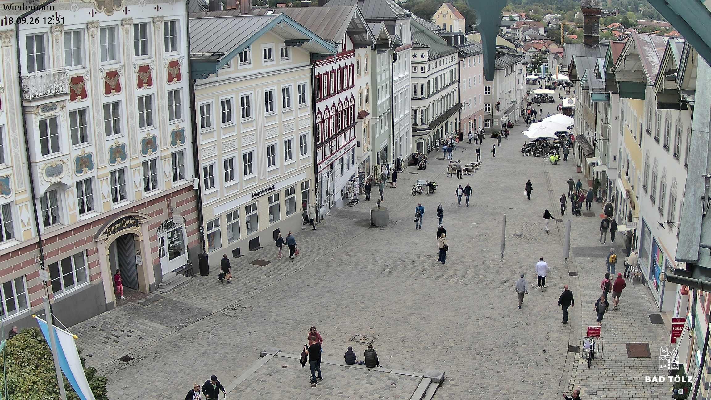 Archiv Foto Webcam Obere Marktstraße Bad Tölz
