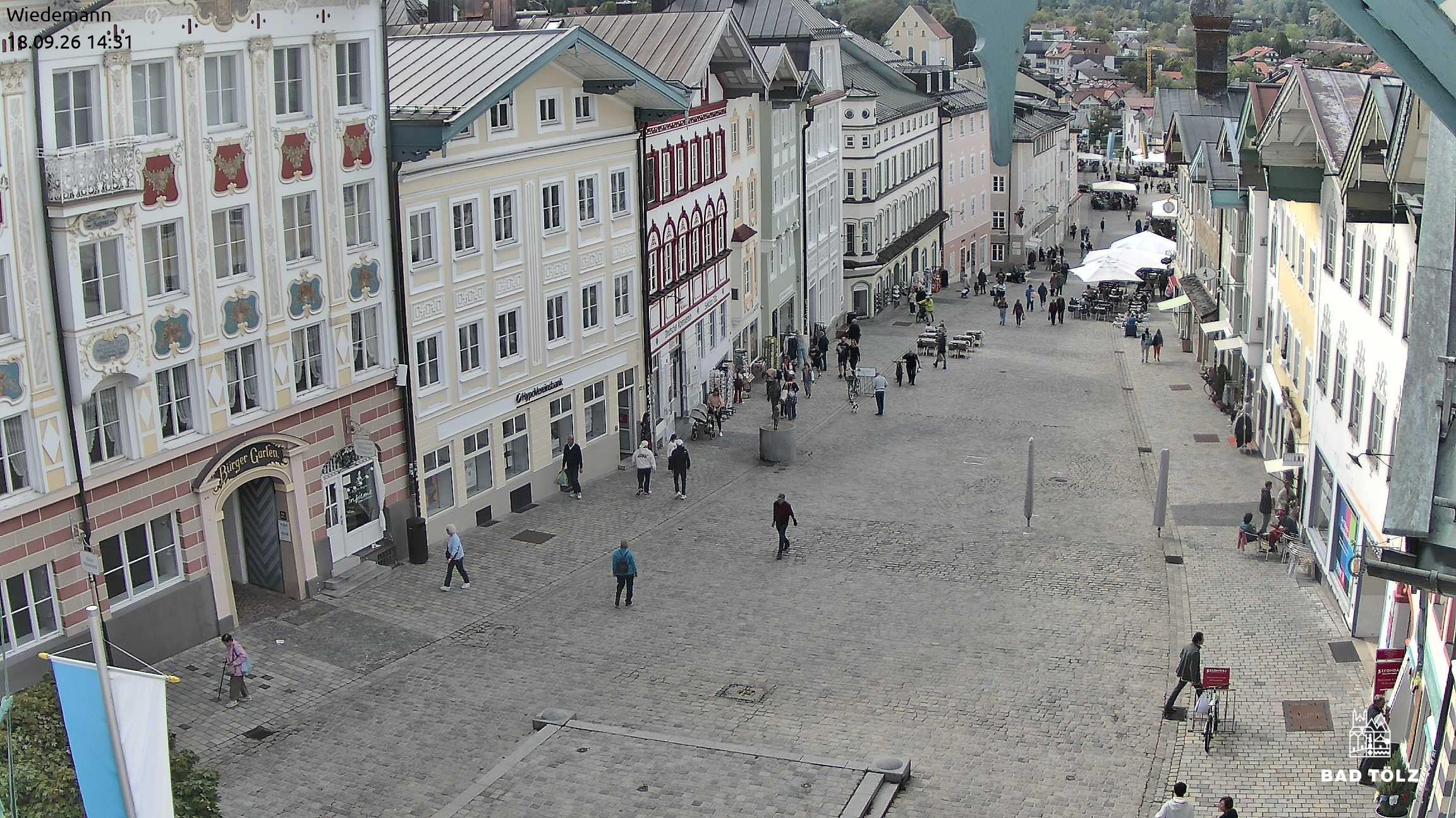 Archiv Foto Webcam Obere Marktstraße Bad Tölz