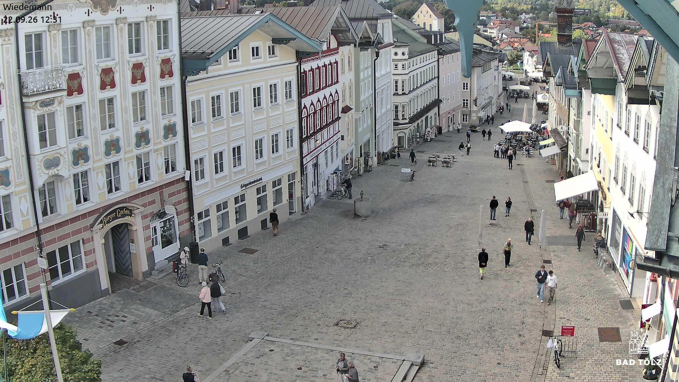 Archiv Foto Webcam Obere Marktstraße Bad Tölz