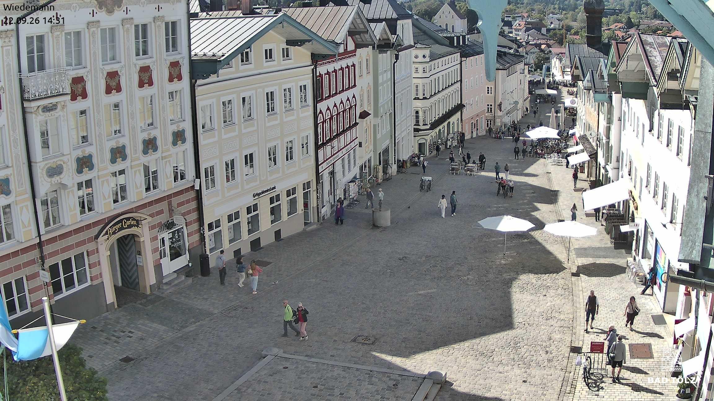 Archiv Foto Webcam Obere Marktstraße Bad Tölz