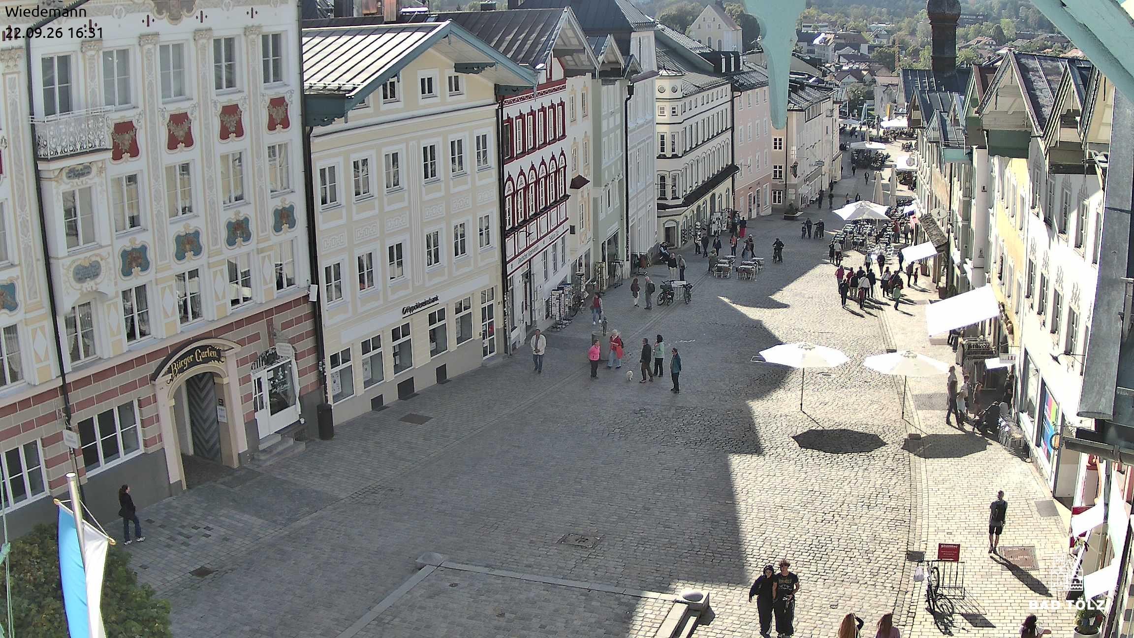 Archiv Foto Webcam Obere Marktstraße Bad Tölz