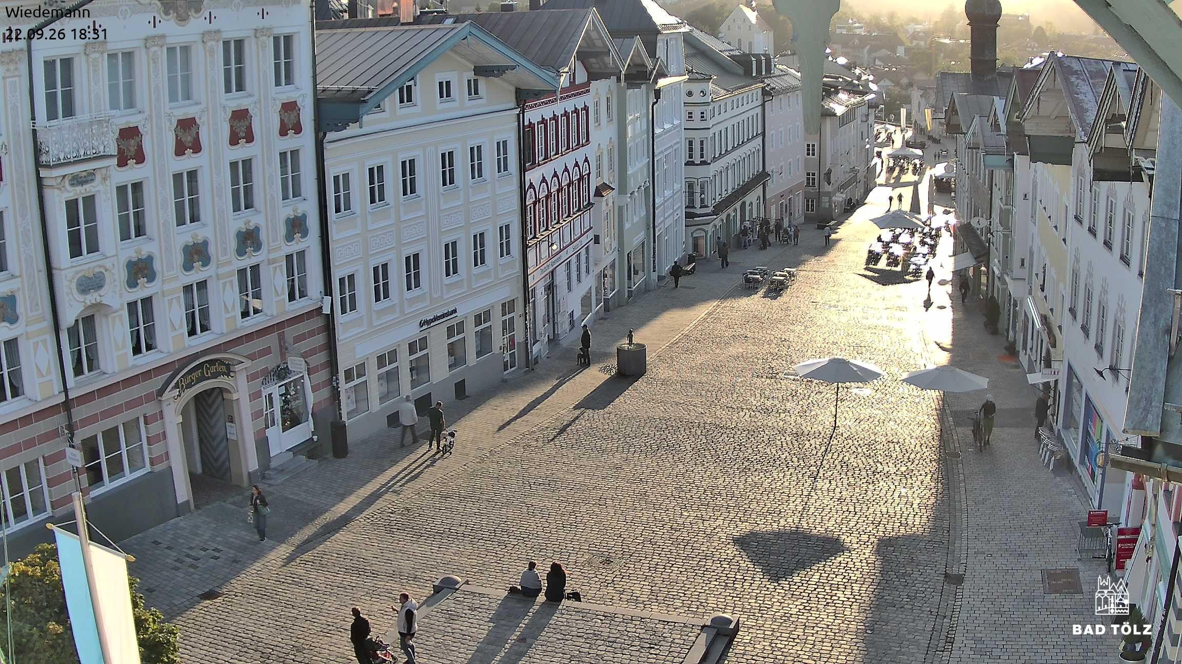 Archiv Foto Webcam Obere Marktstraße Bad Tölz