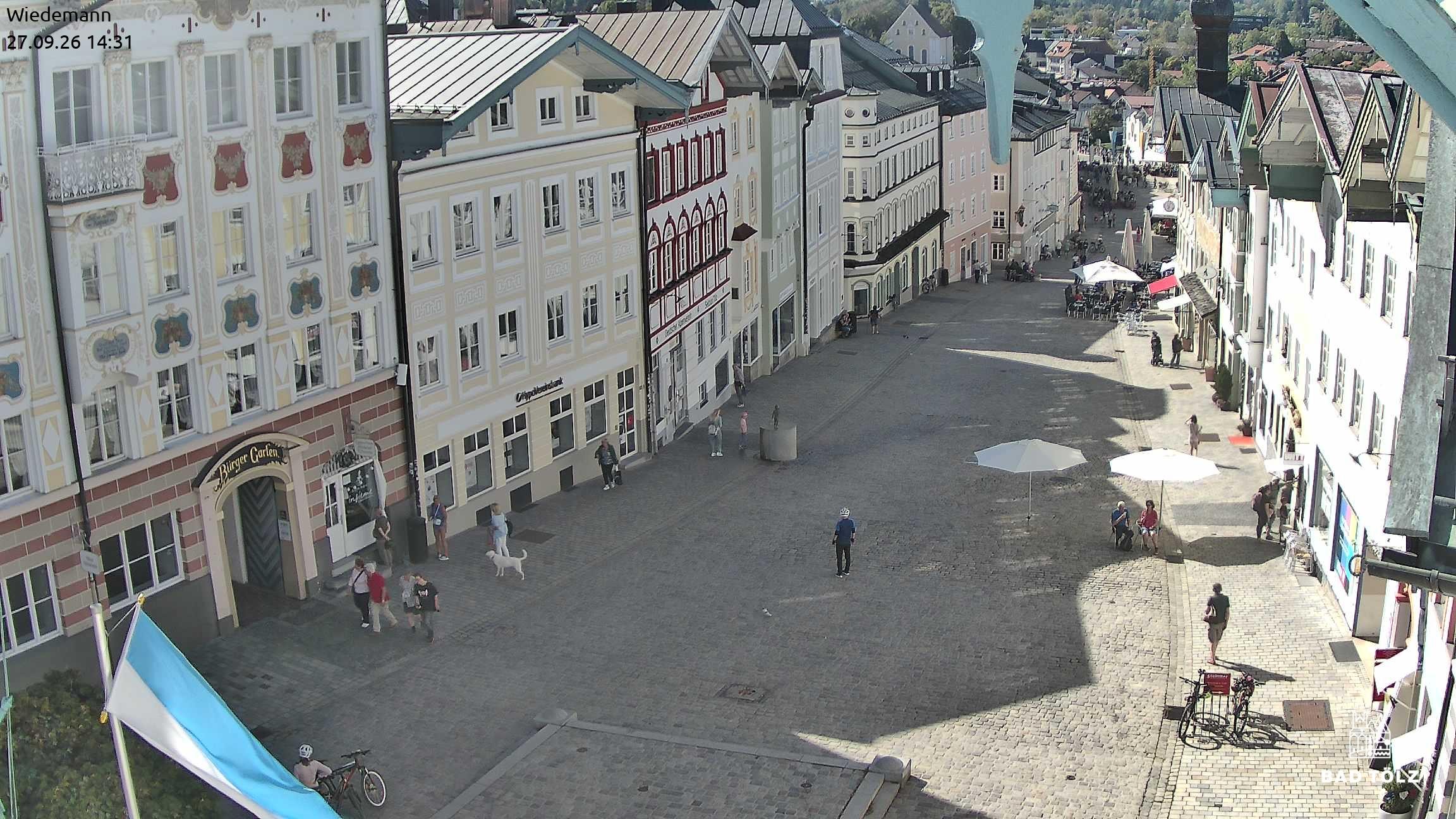 Archiv Foto Webcam Obere Marktstraße Bad Tölz