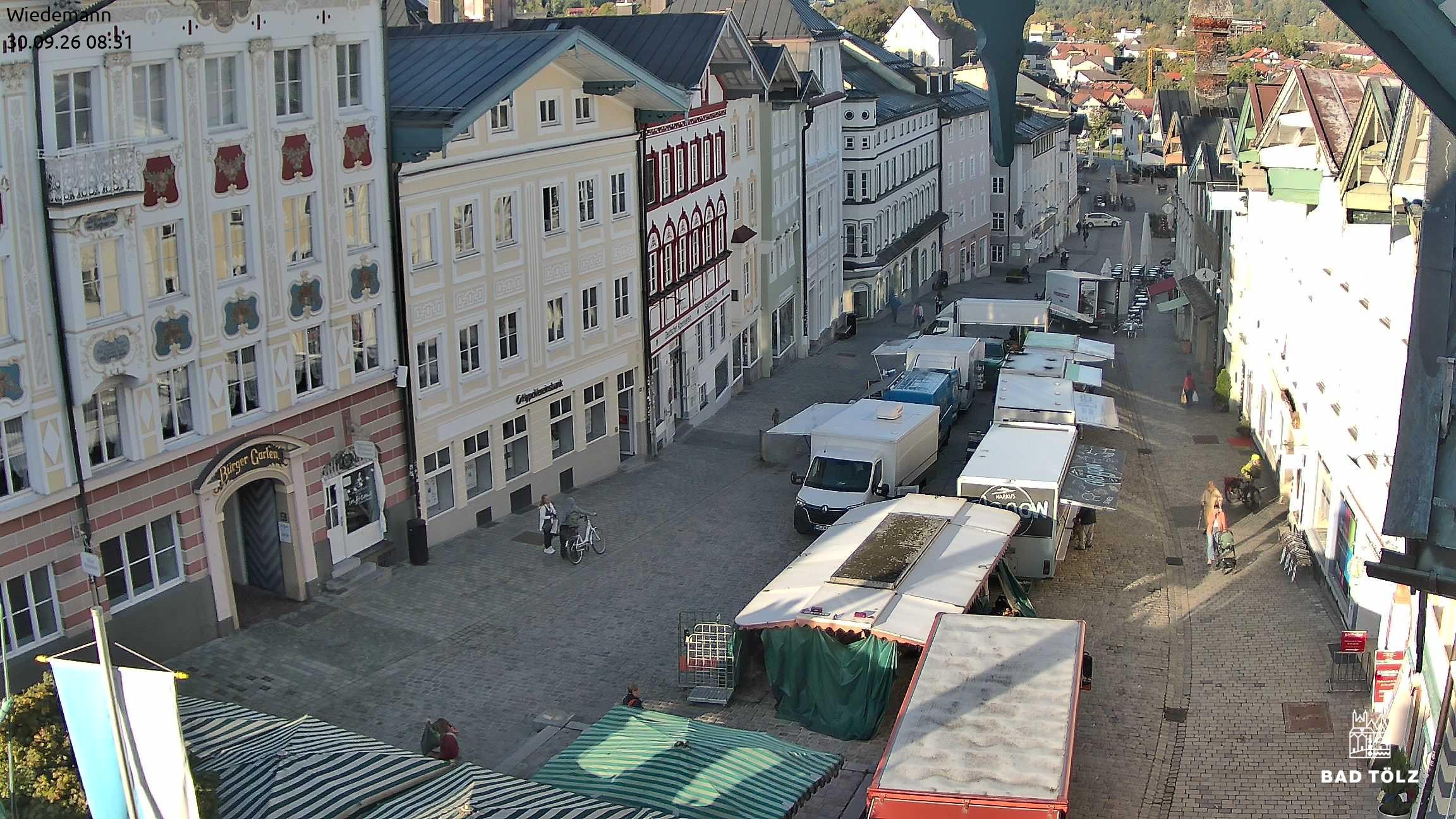 Archiv Foto Webcam Obere Marktstraße Bad Tölz