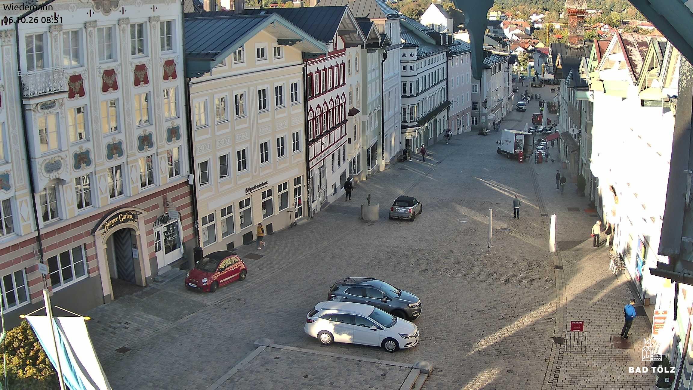 Archiv Foto Webcam Obere Marktstraße Bad Tölz