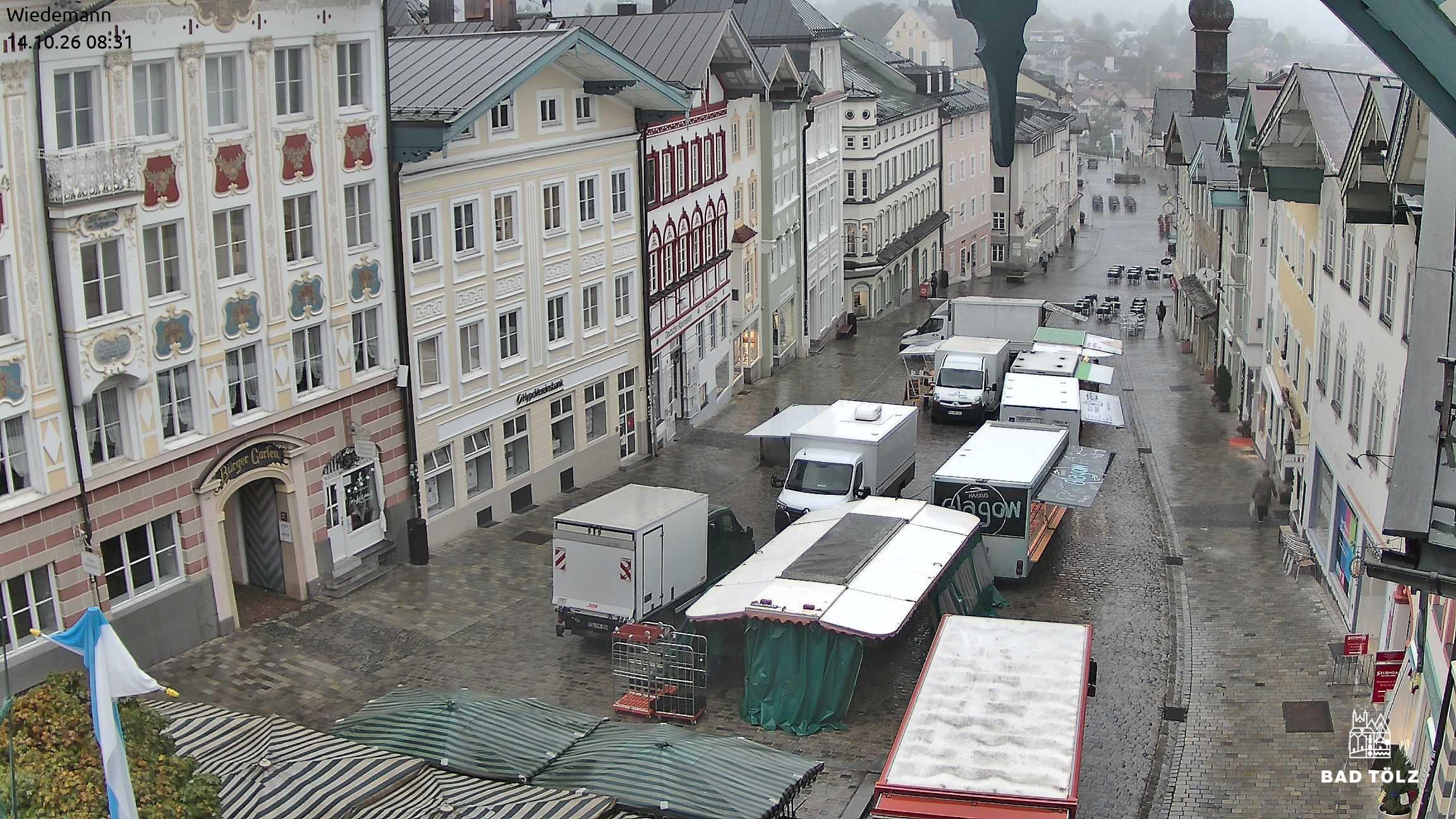 Archiv Foto Webcam Obere Marktstraße Bad Tölz