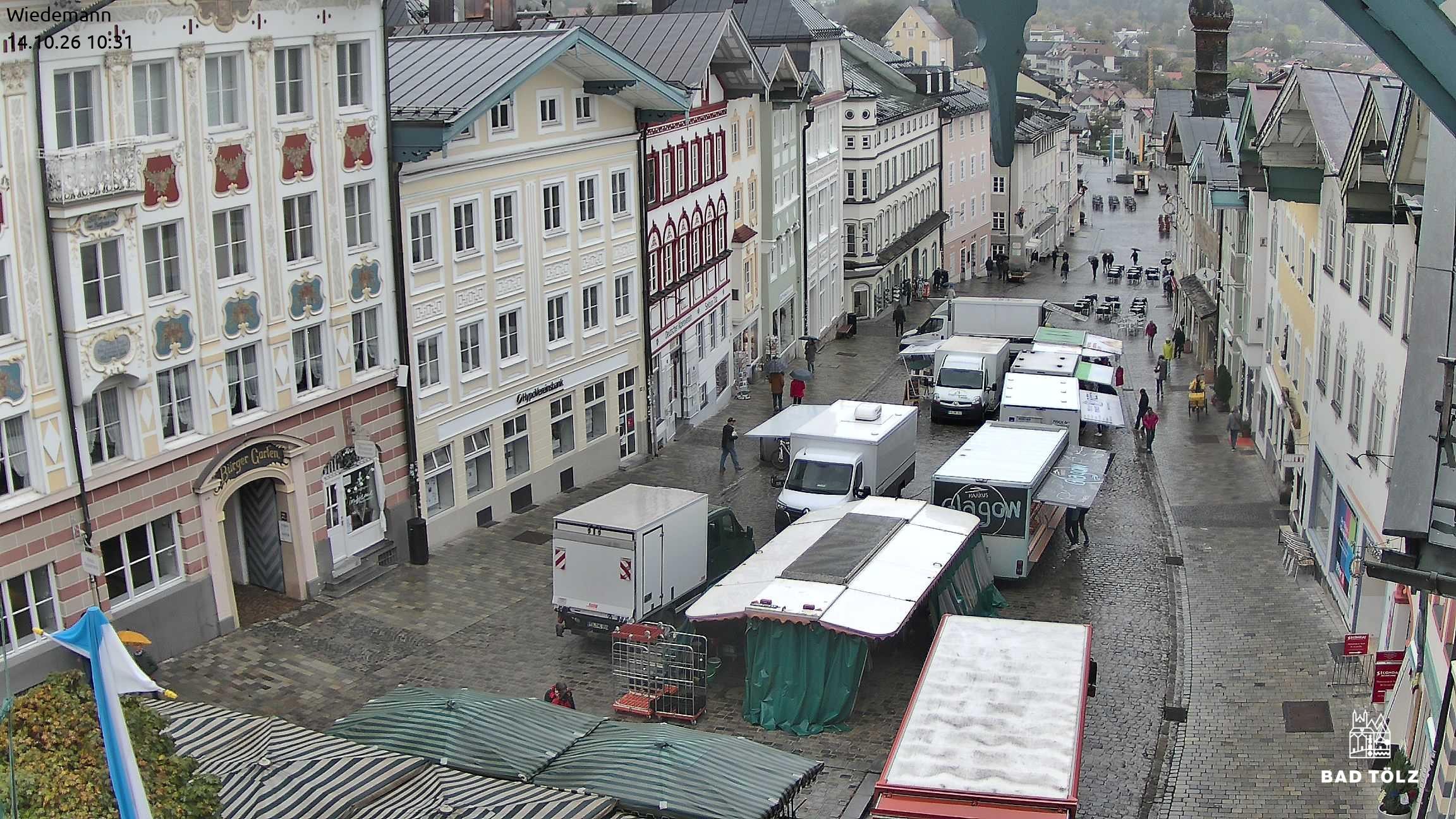 Archiv Foto Webcam Obere Marktstraße Bad Tölz