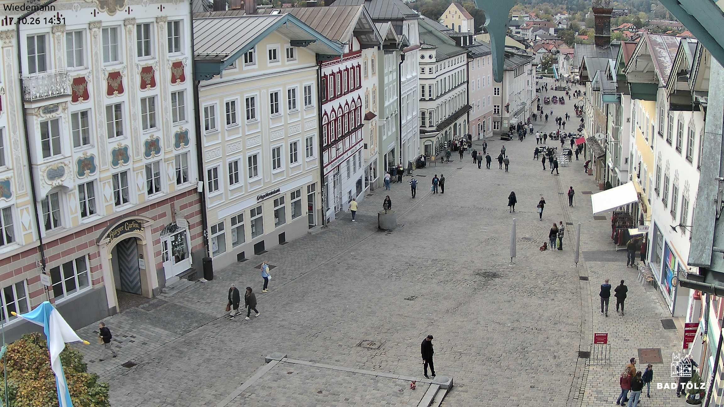Archiv Foto Webcam Obere Marktstraße Bad Tölz