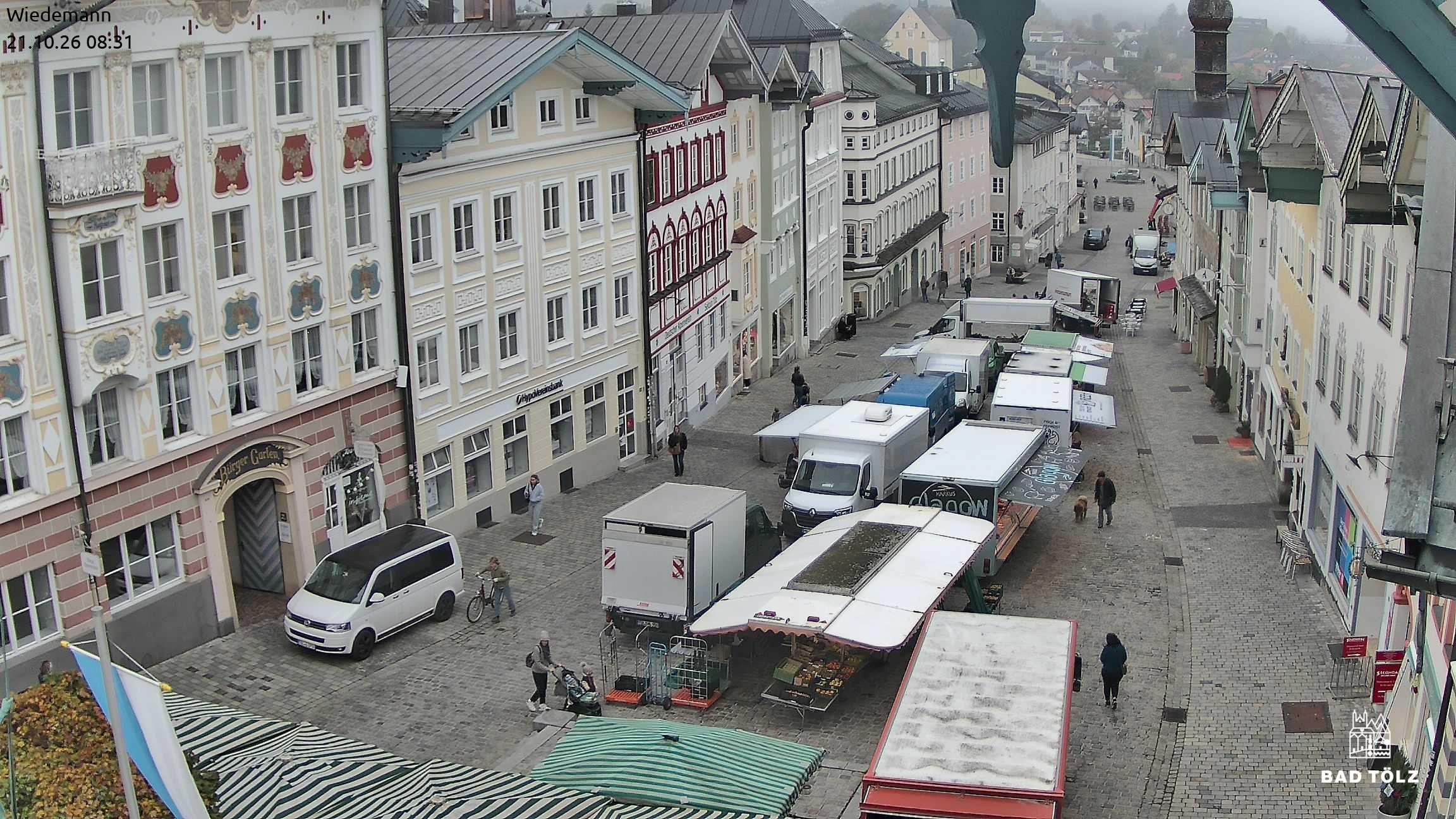 Archiv Foto Webcam Obere Marktstraße Bad Tölz