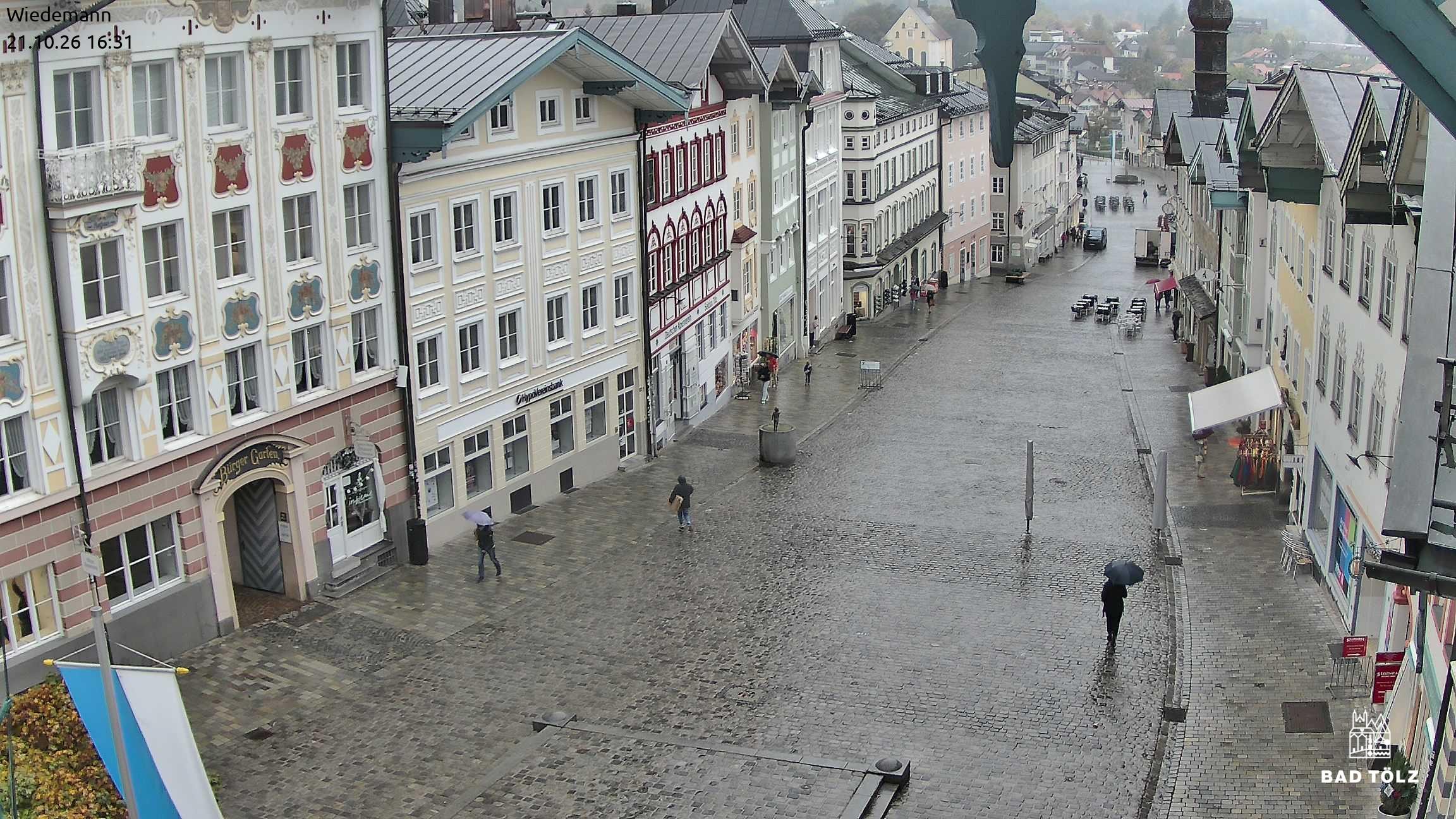 Archiv Foto Webcam Obere Marktstraße Bad Tölz