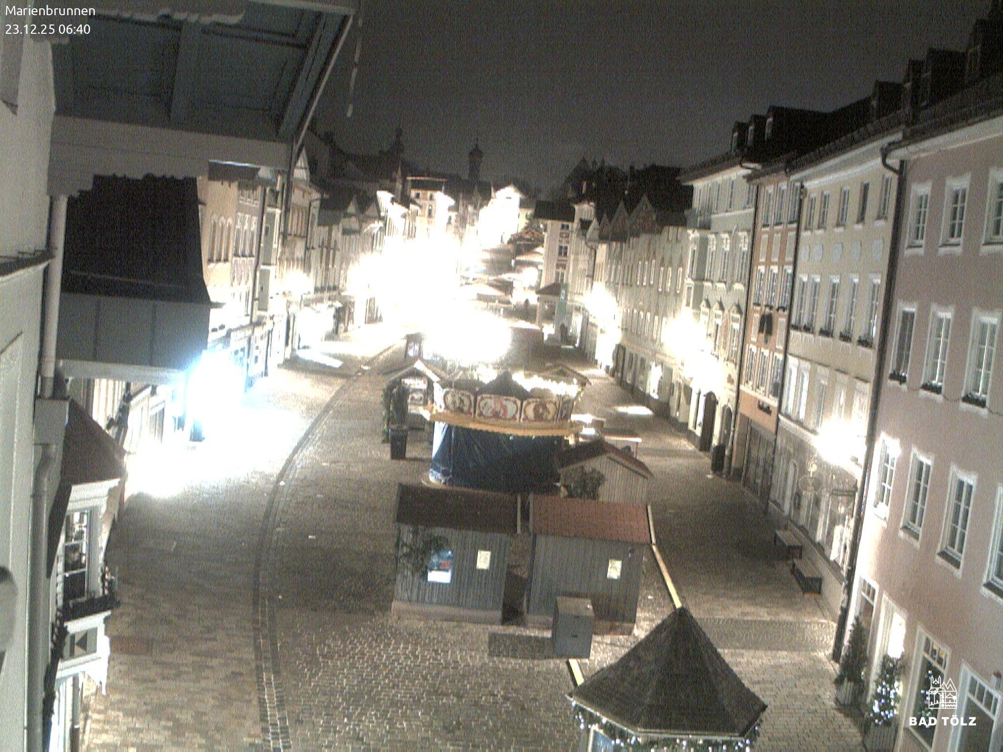 Archiv Foto Webcam Blick auf den Marienbrunnen Bad Tölz