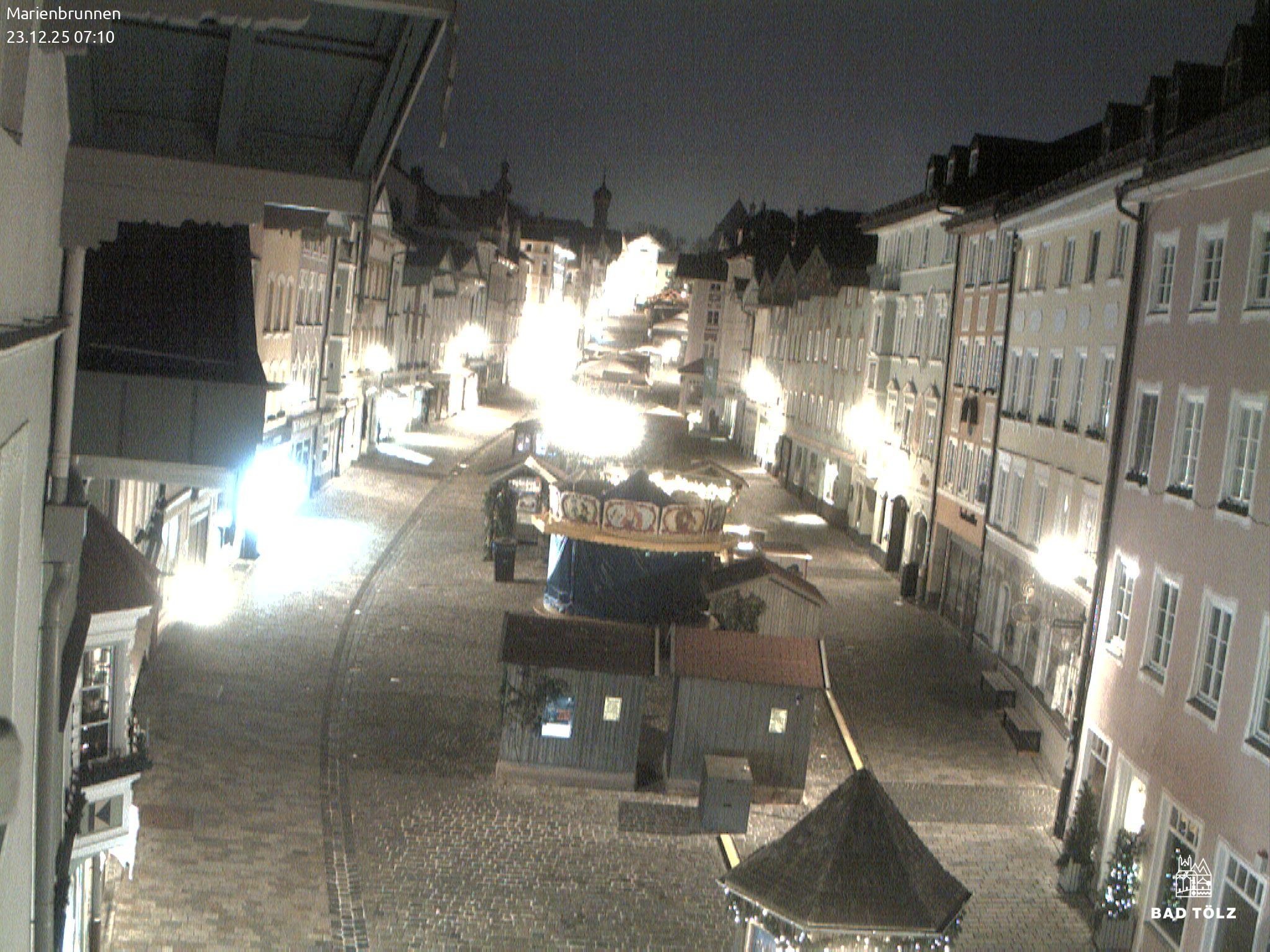 Archiv Foto Webcam Blick auf den Marienbrunnen Bad Tölz