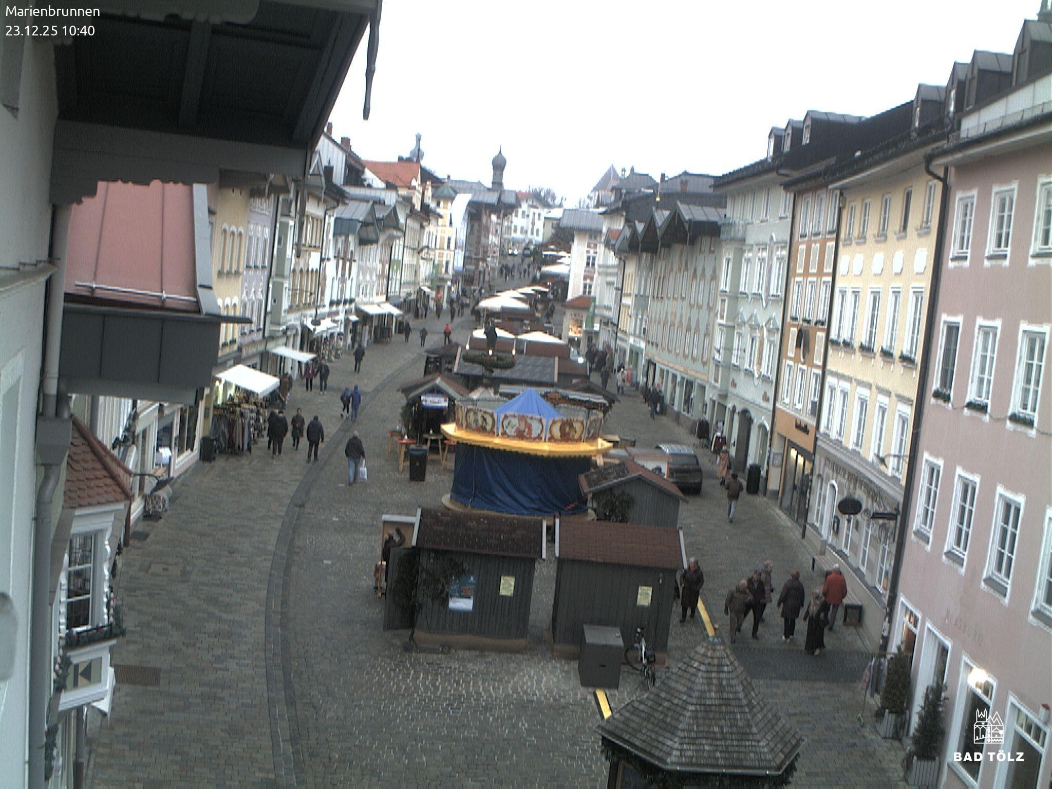 Archiv Foto Webcam Blick auf den Marienbrunnen Bad Tölz