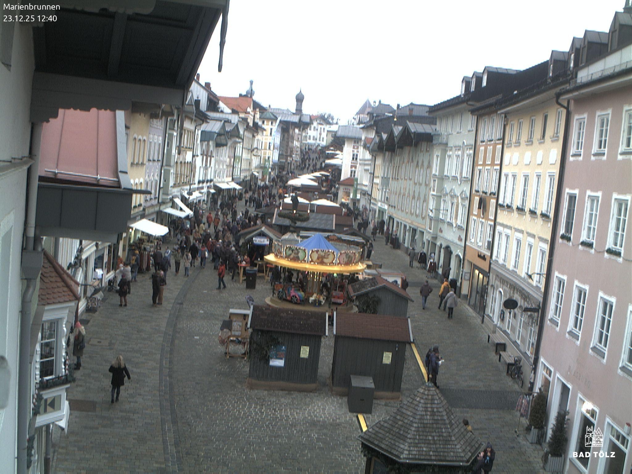 Archiv Foto Webcam Blick auf den Marienbrunnen Bad Tölz