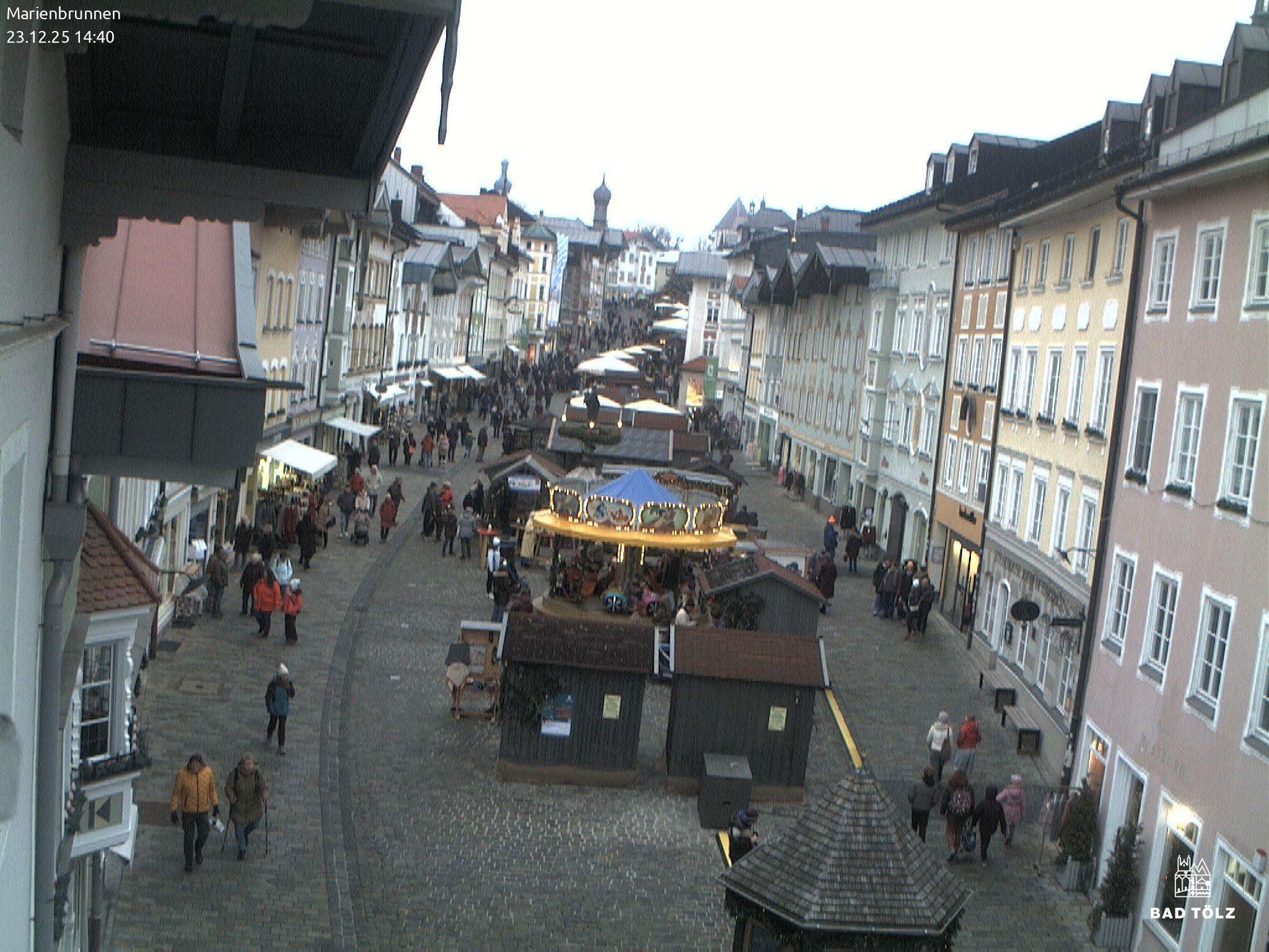 Archiv Foto Webcam Blick auf den Marienbrunnen Bad Tölz