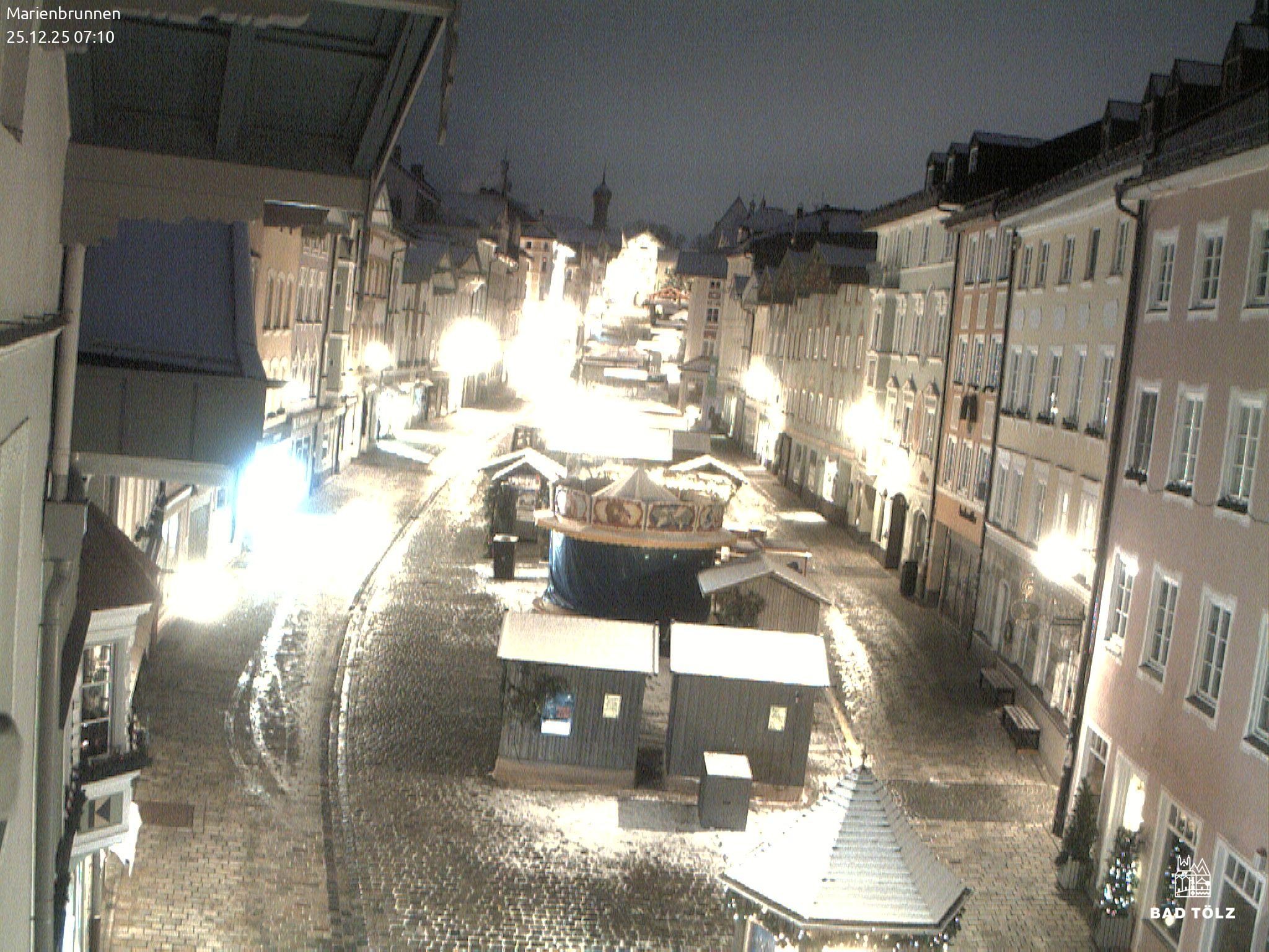 Archiv Foto Webcam Blick auf den Marienbrunnen Bad Tölz