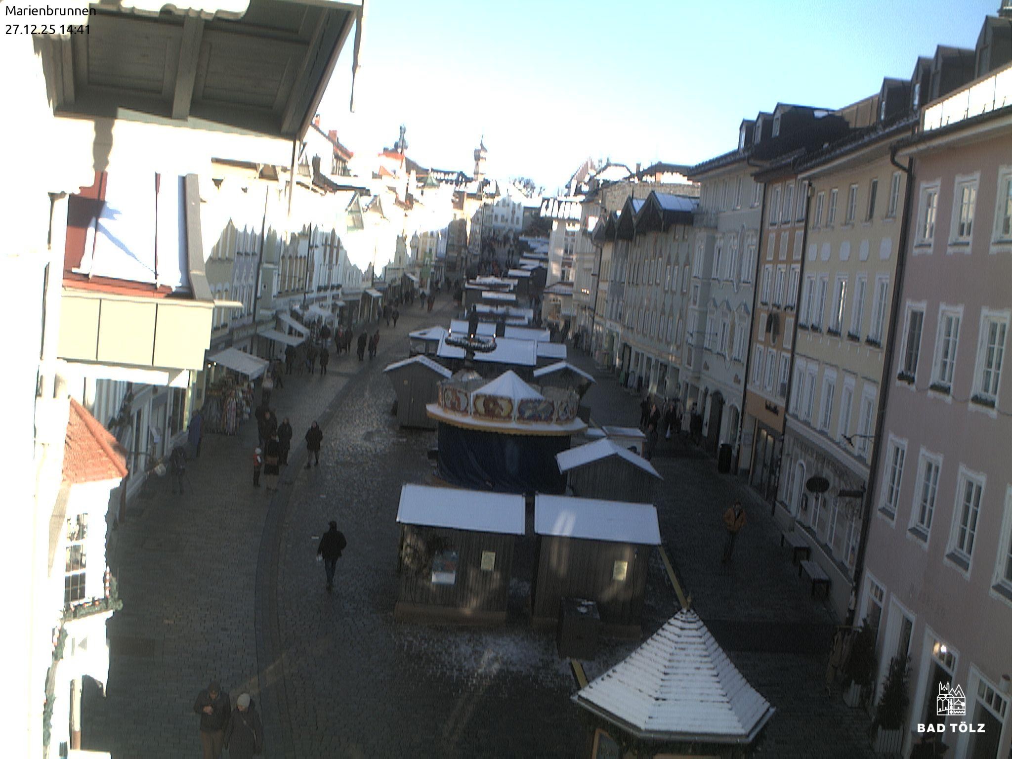 Archiv Foto Webcam Blick auf den Marienbrunnen Bad Tölz