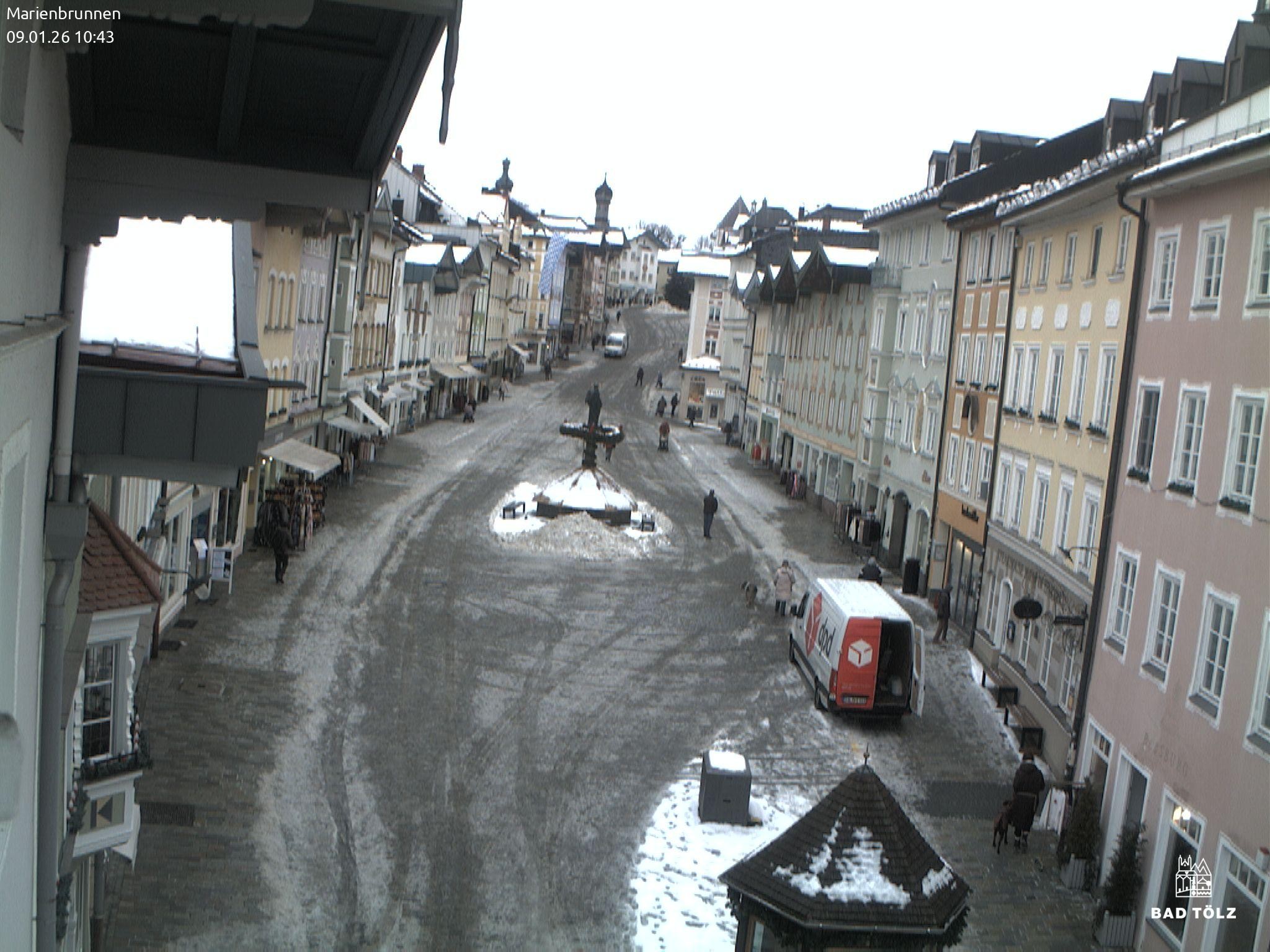 Archiv Foto Webcam Blick auf den Marienbrunnen Bad Tölz
