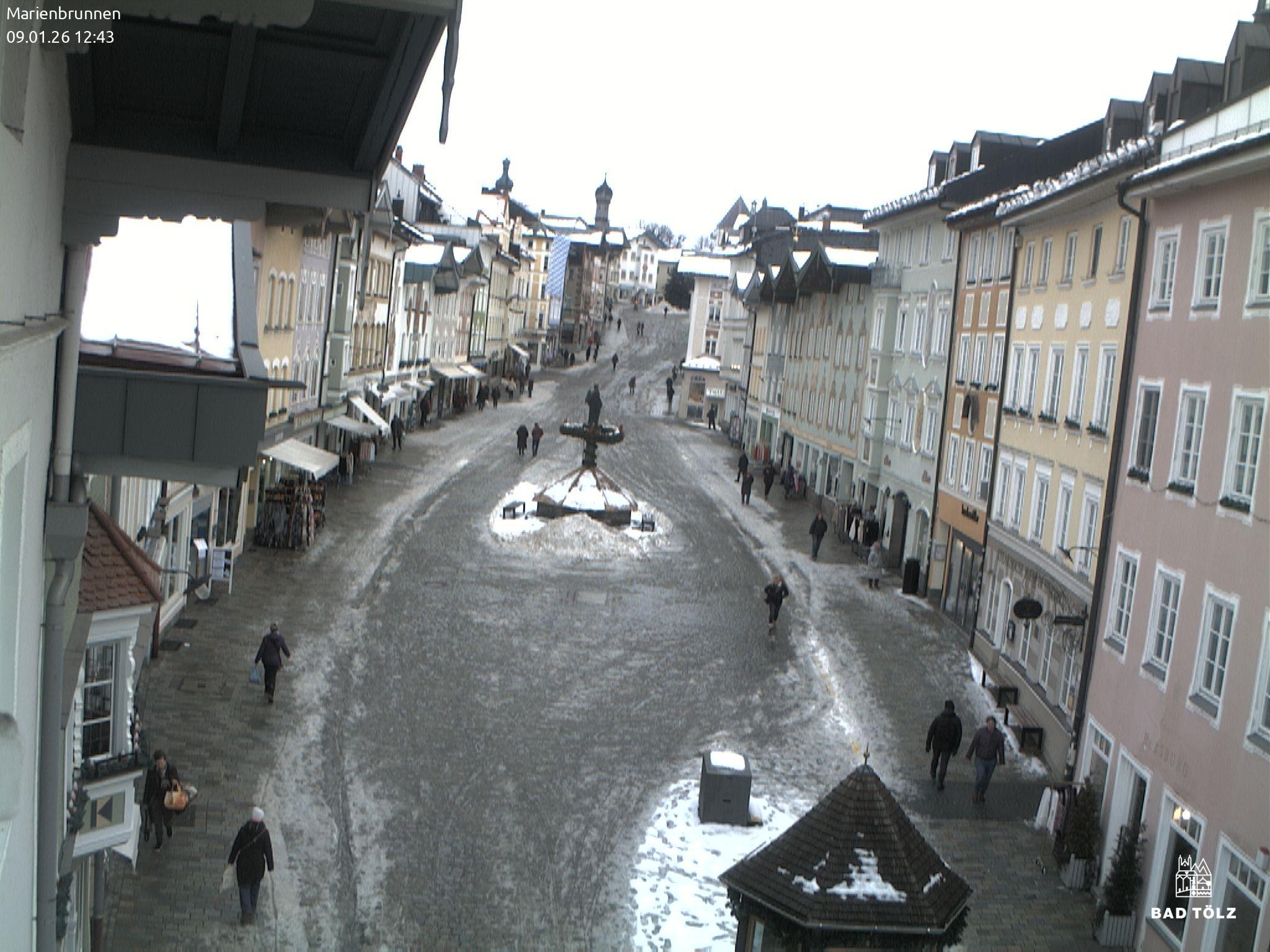 Archiv Foto Webcam Blick auf den Marienbrunnen Bad Tölz