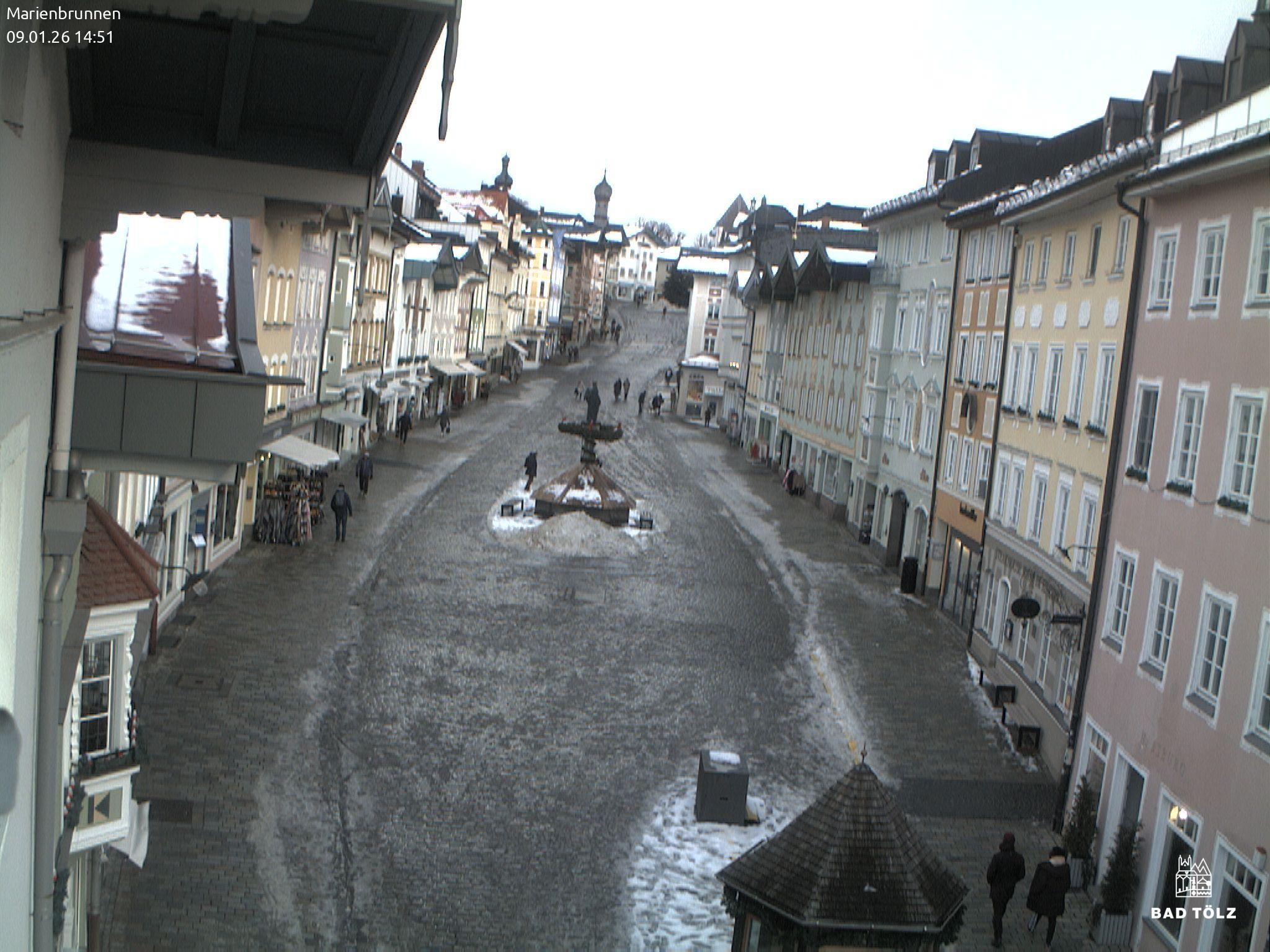 Archiv Foto Webcam Blick auf den Marienbrunnen Bad Tölz
