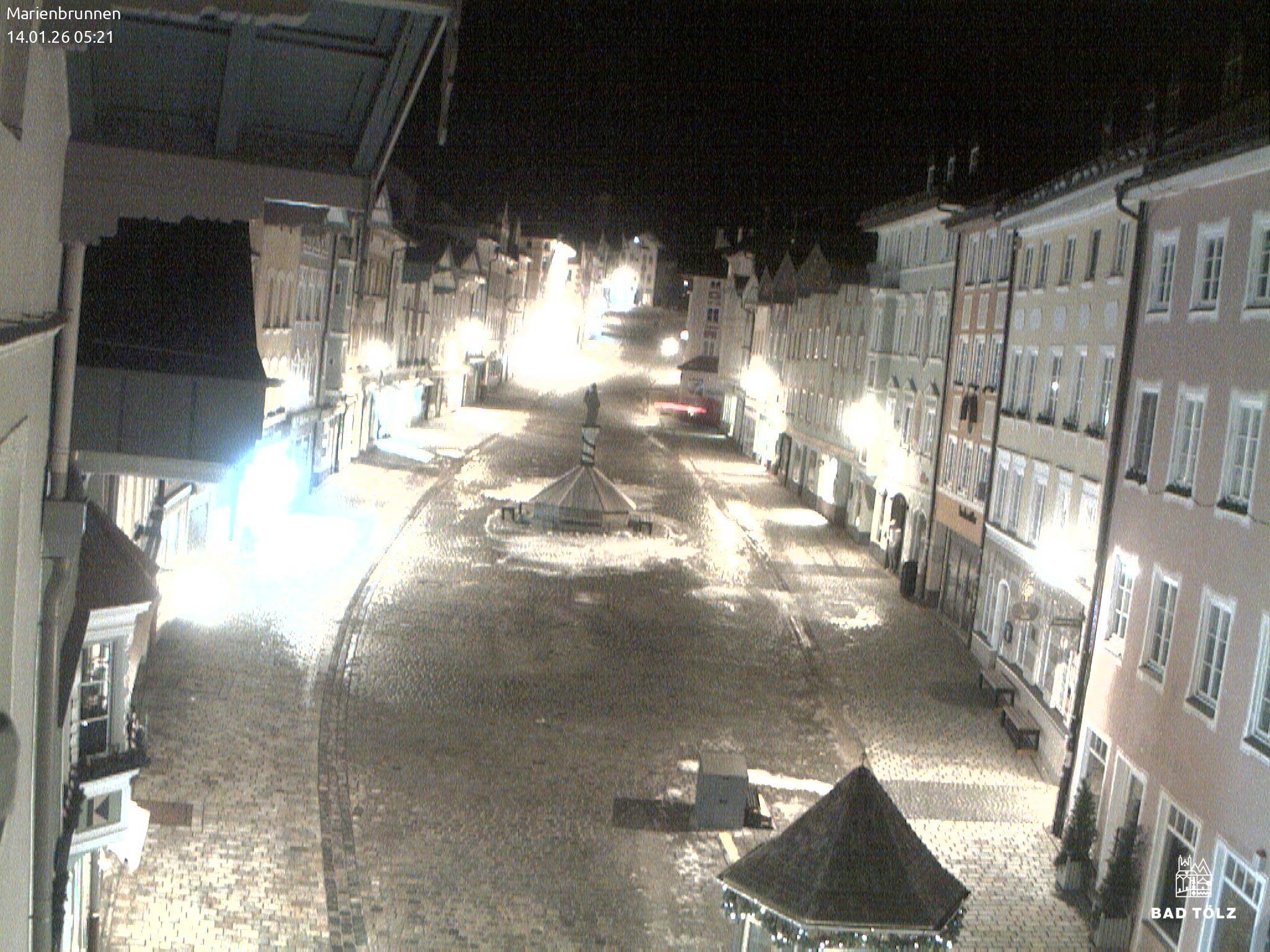 Archiv Foto Webcam Blick auf den Marienbrunnen Bad Tölz