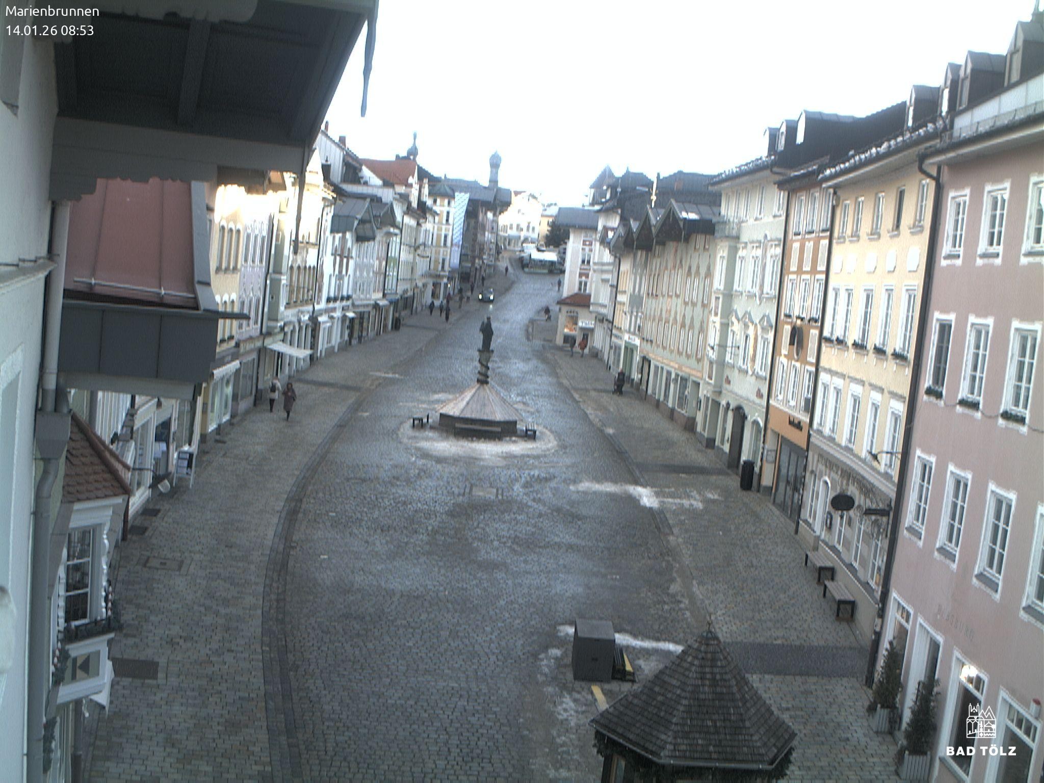 Archiv Foto Webcam Blick auf den Marienbrunnen Bad Tölz