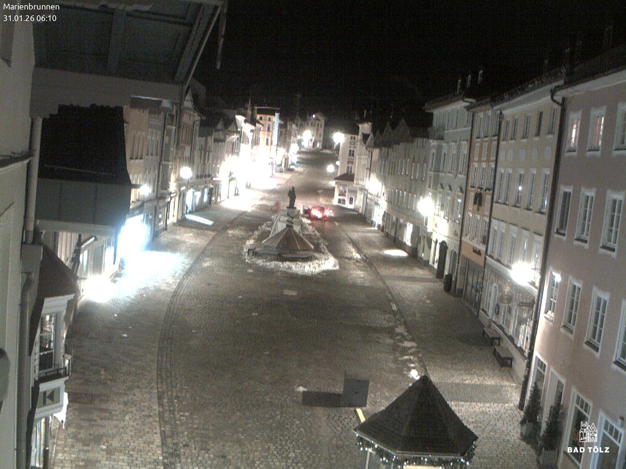 Archiv Foto Webcam Blick auf den Marienbrunnen Bad Tölz