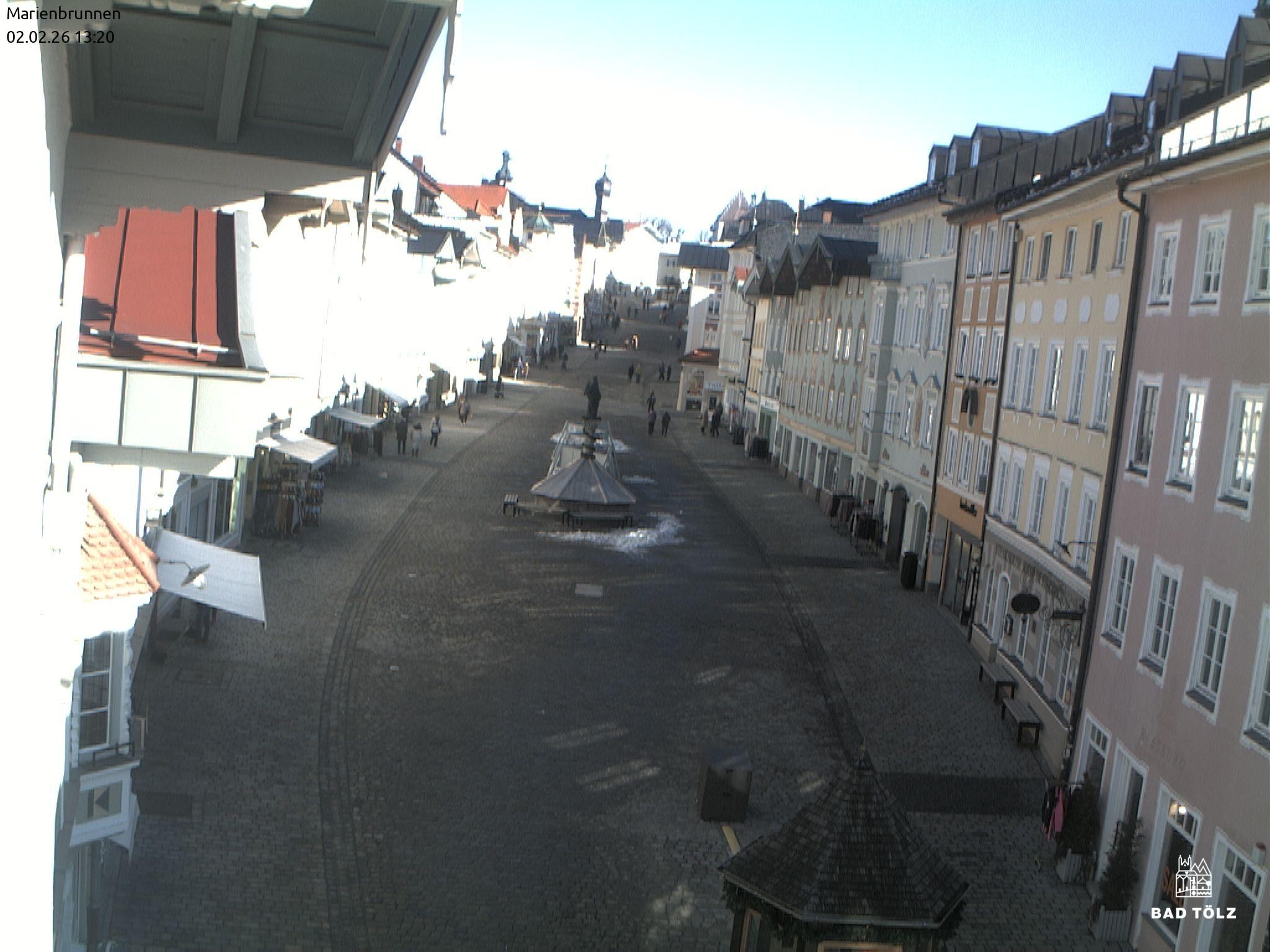 Archiv Foto Webcam Blick auf den Marienbrunnen Bad Tölz