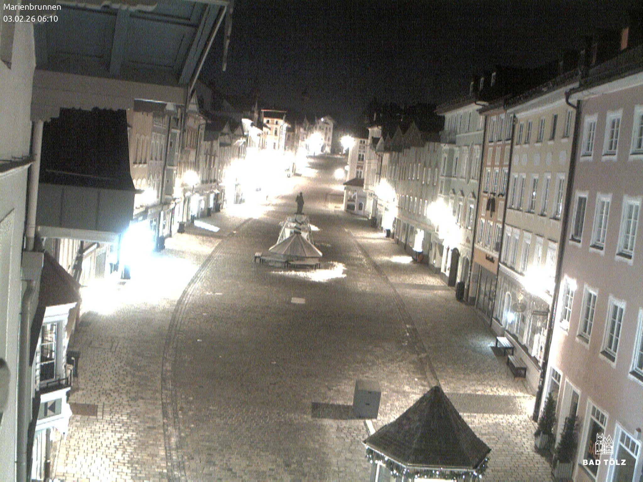 Archiv Foto Webcam Blick auf den Marienbrunnen Bad Tölz