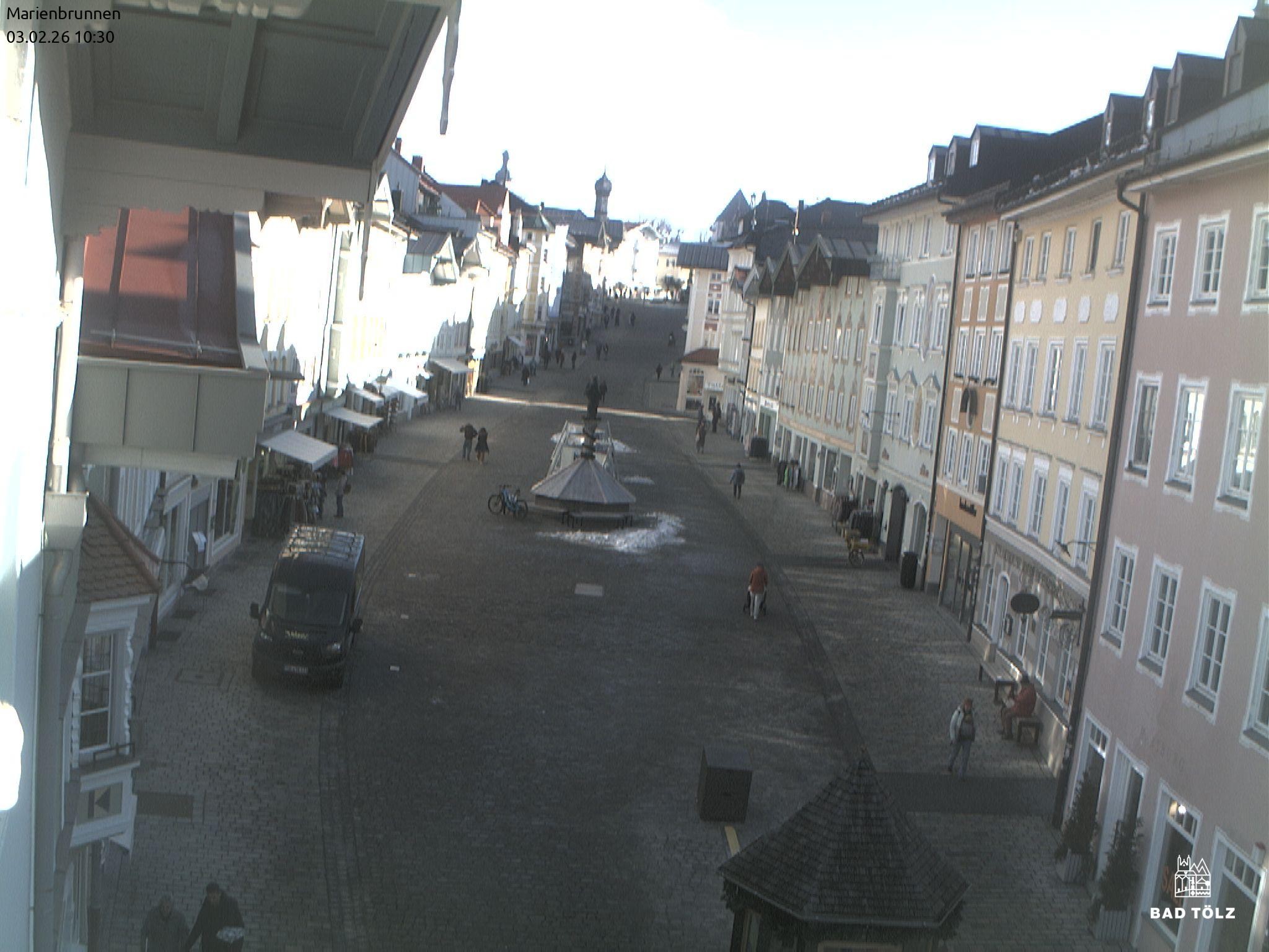 Archiv Foto Webcam Blick auf den Marienbrunnen Bad Tölz