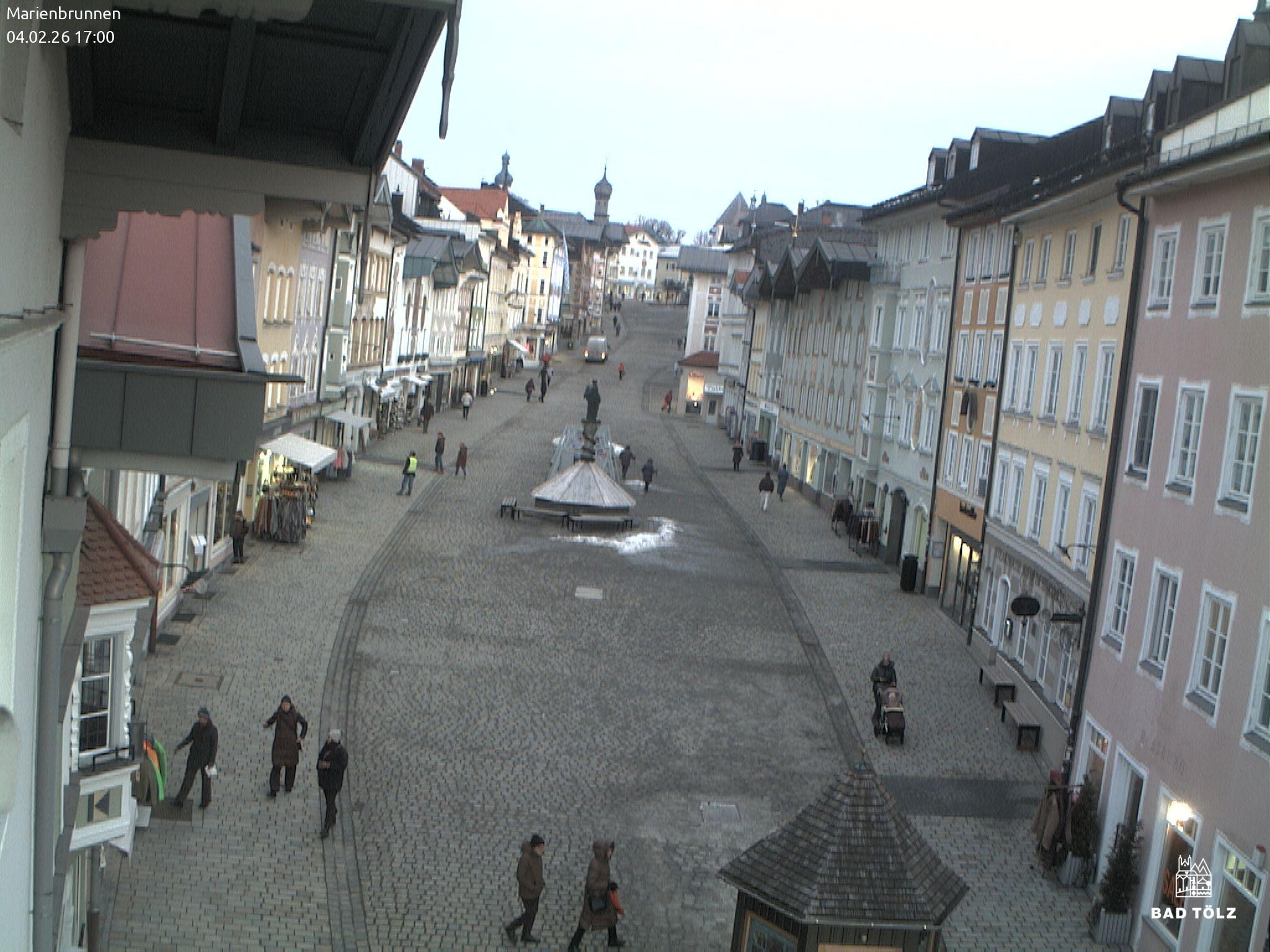 Archiv Foto Webcam Blick auf den Marienbrunnen Bad Tölz