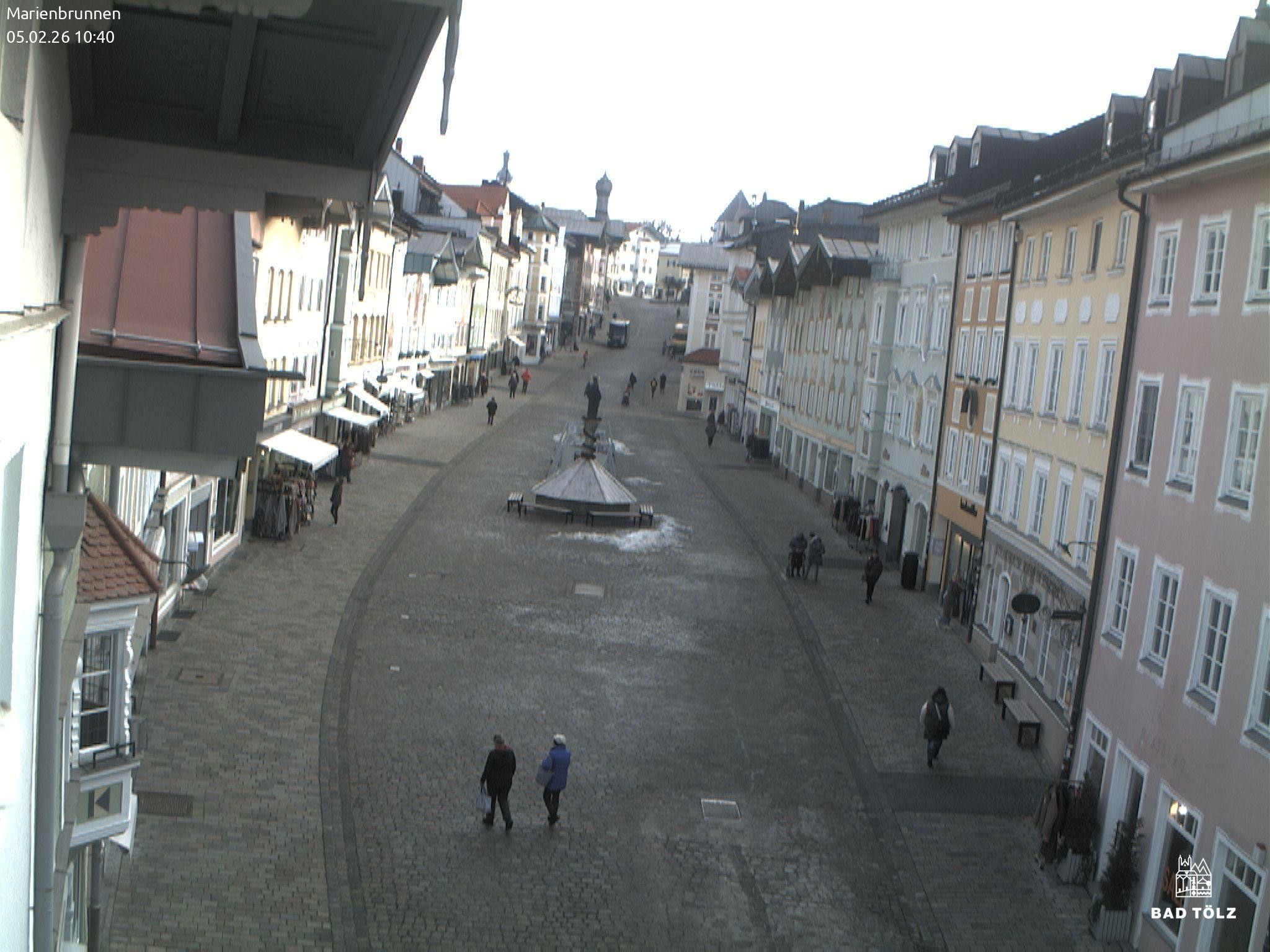 Archiv Foto Webcam Blick auf den Marienbrunnen Bad Tölz