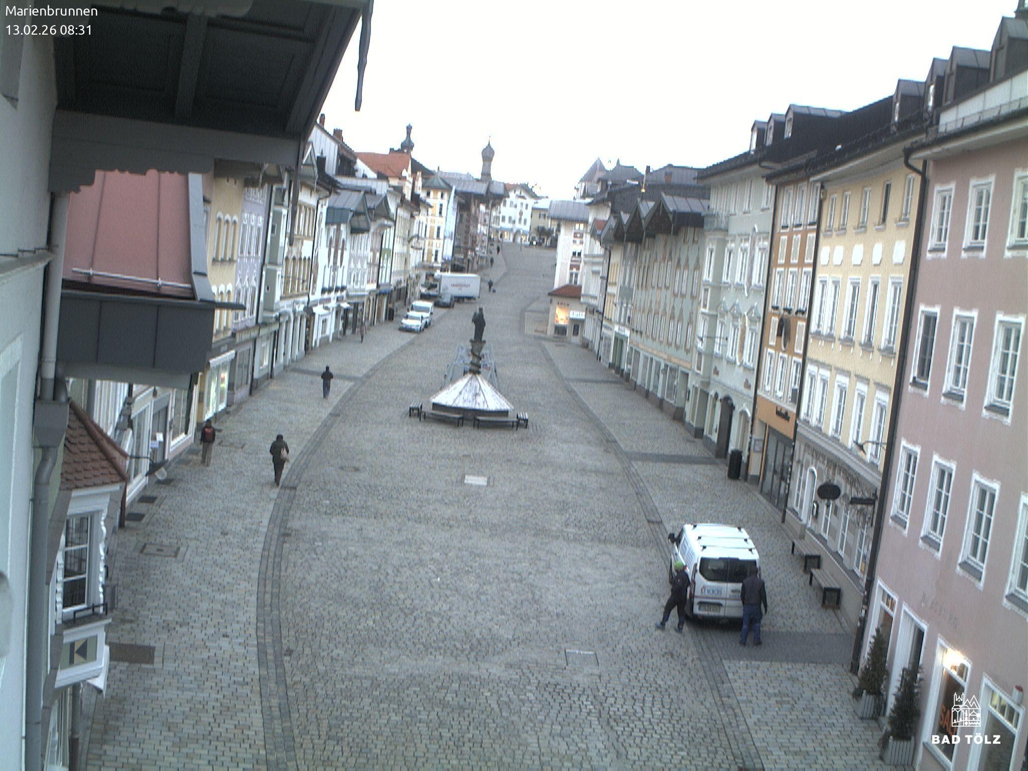 Archiv Foto Webcam Blick auf den Marienbrunnen Bad Tölz