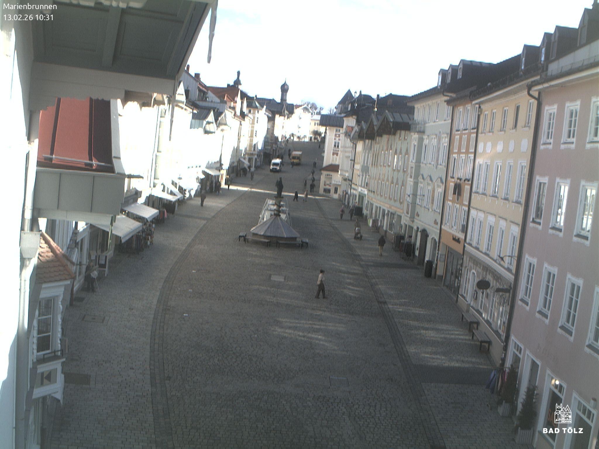 Archiv Foto Webcam Blick auf den Marienbrunnen Bad Tölz