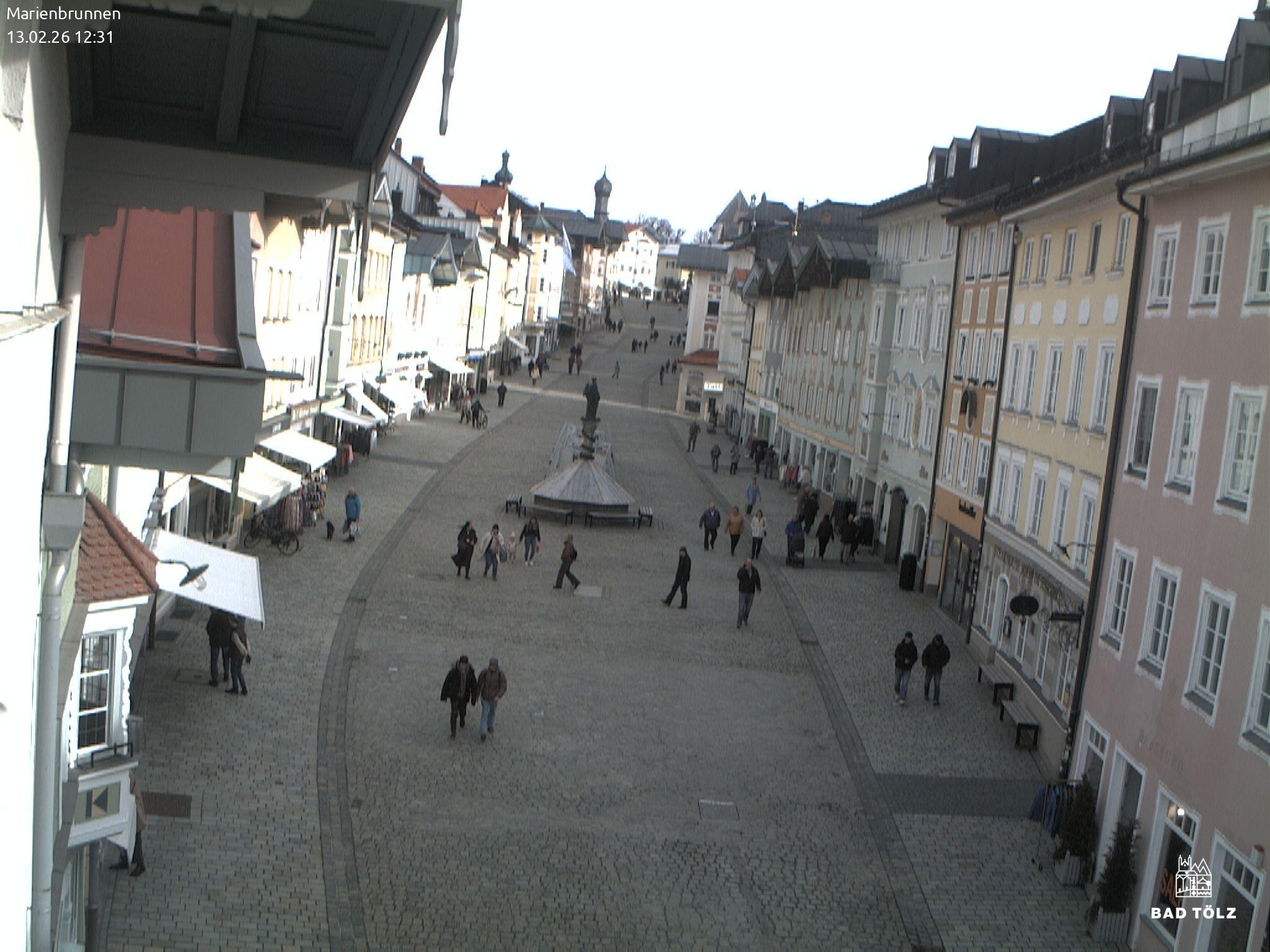 Archiv Foto Webcam Blick auf den Marienbrunnen Bad Tölz