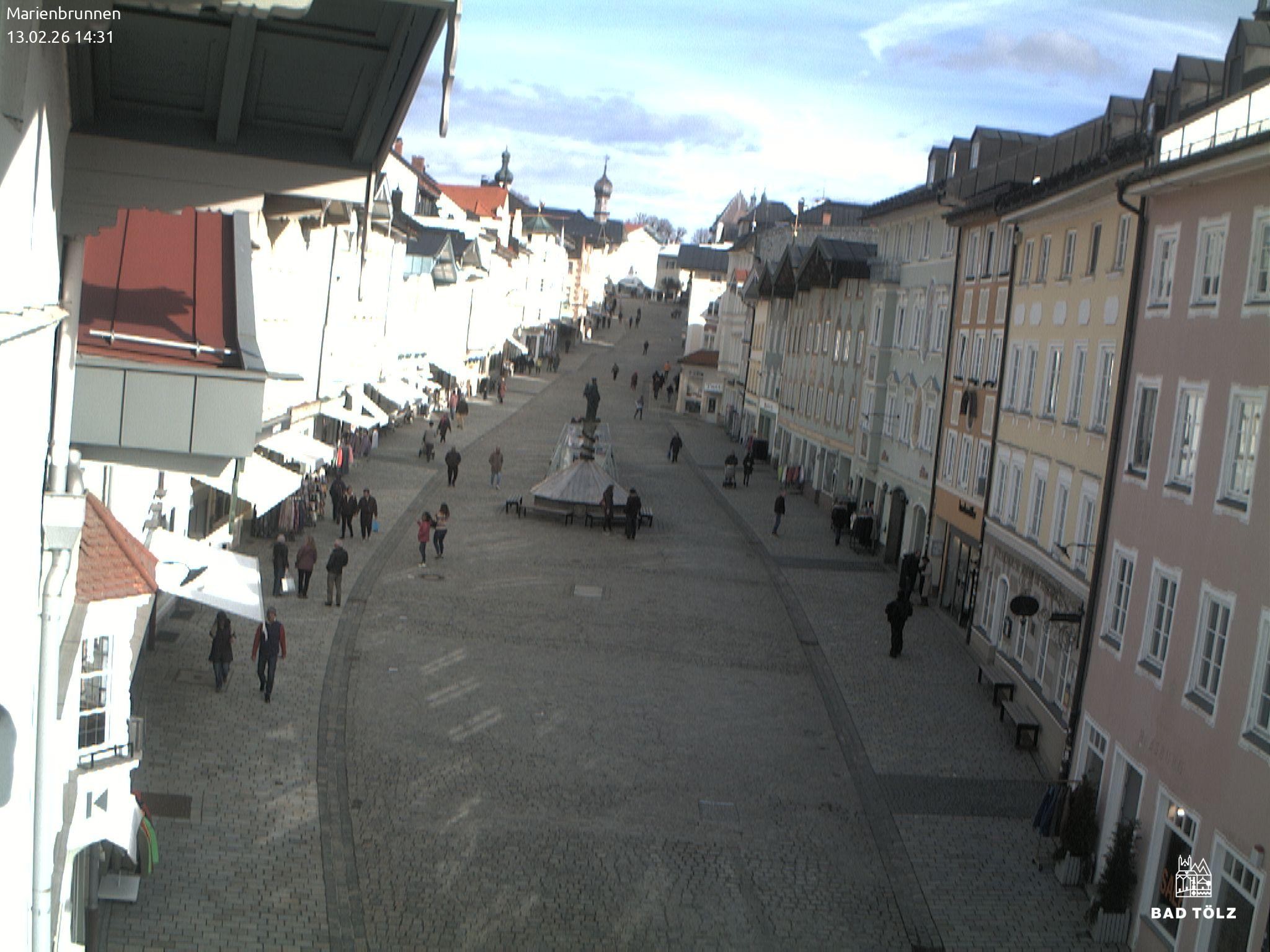Archiv Foto Webcam Blick auf den Marienbrunnen Bad Tölz