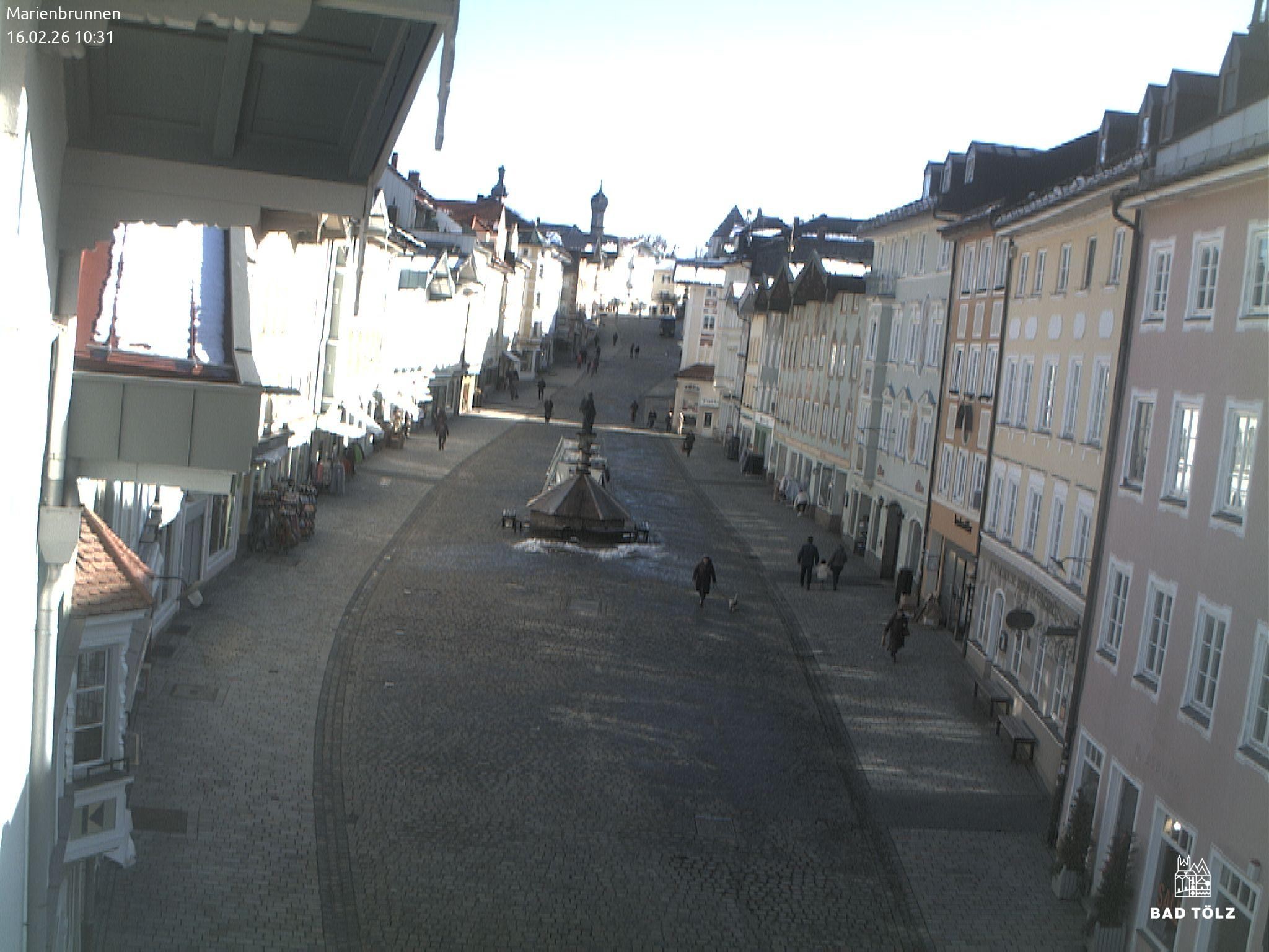 Archiv Foto Webcam Blick auf den Marienbrunnen Bad Tölz