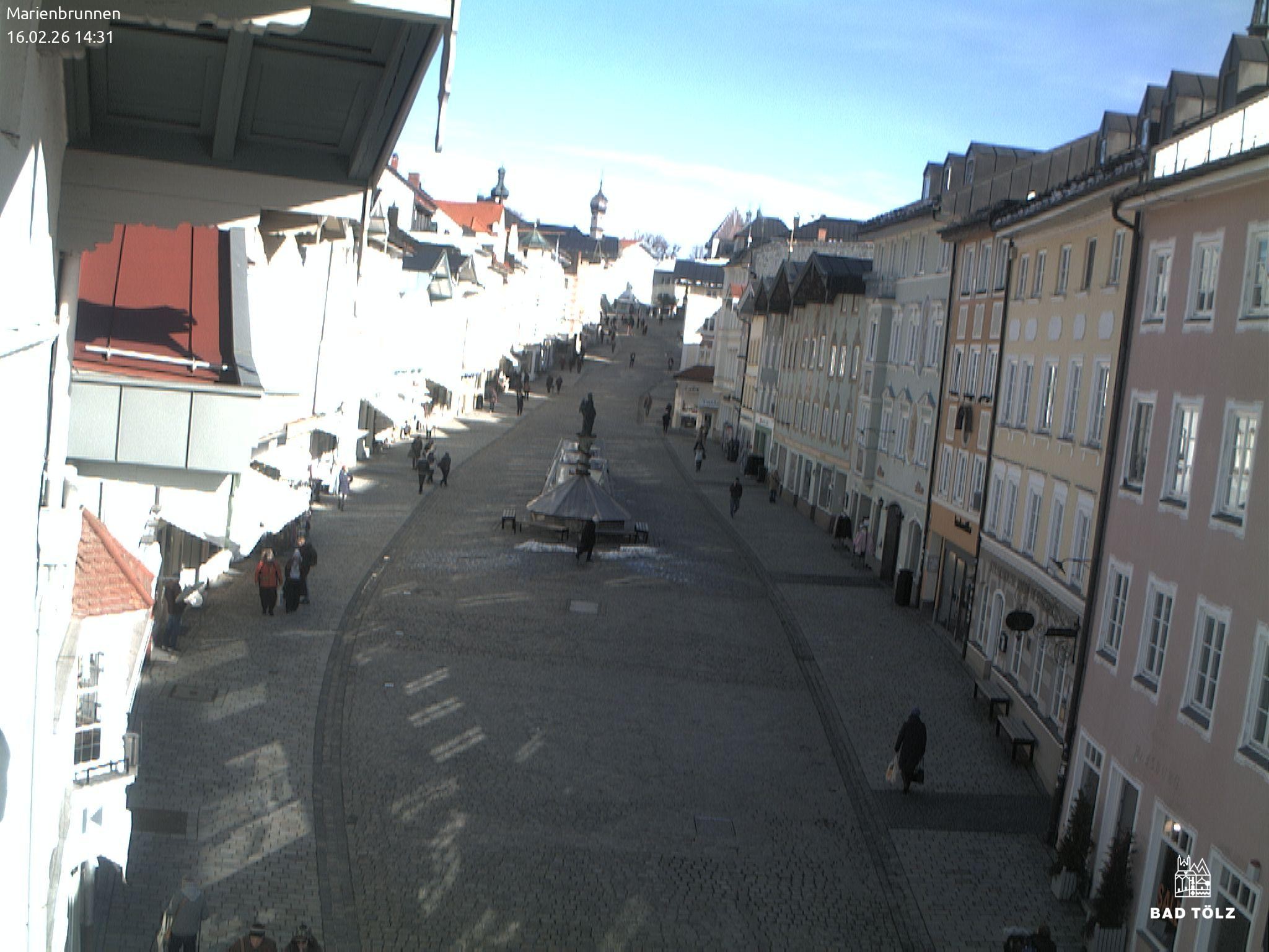 Archiv Foto Webcam Blick auf den Marienbrunnen Bad Tölz