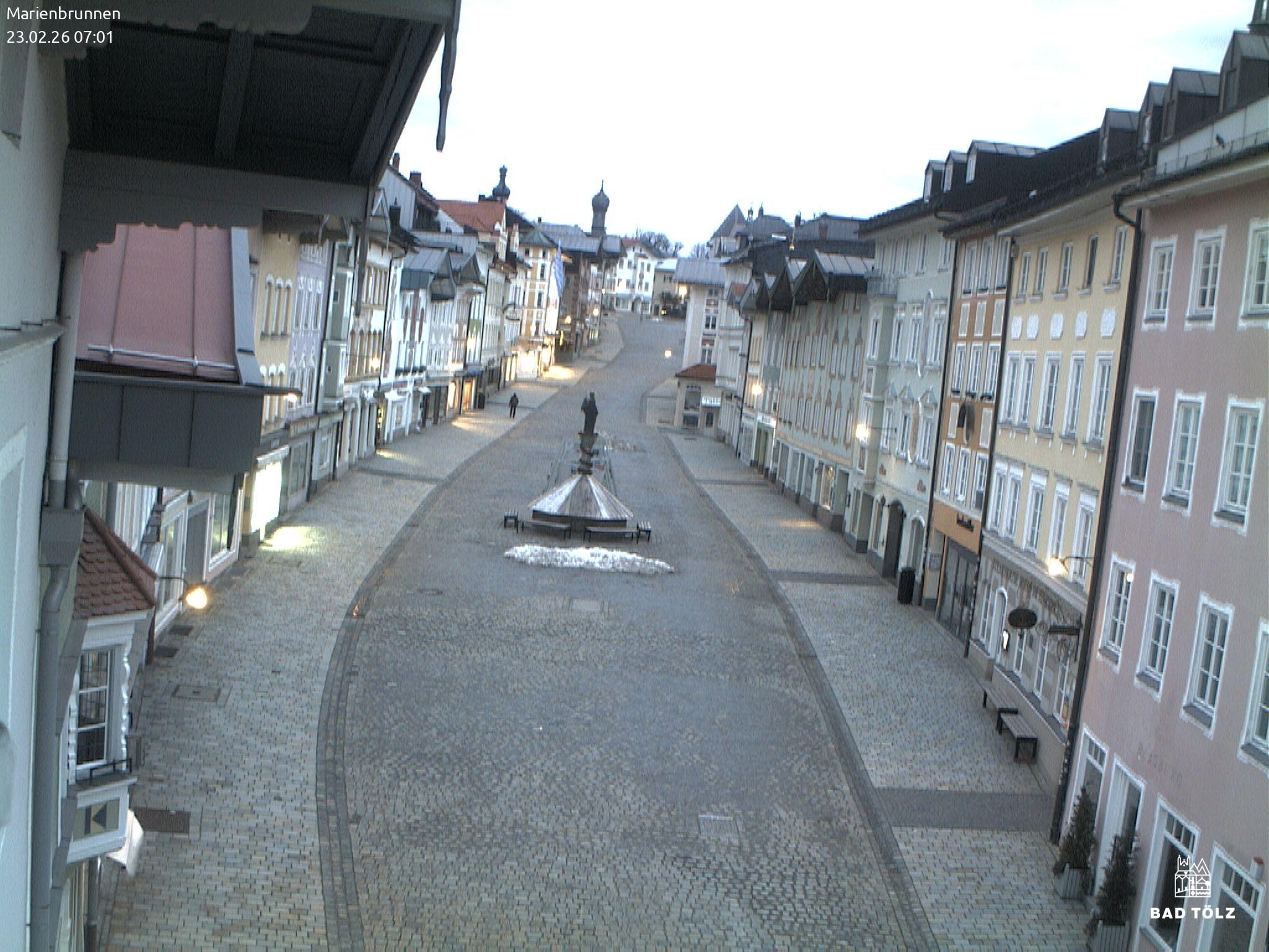 Archiv Foto Webcam Blick auf den Marienbrunnen Bad Tölz