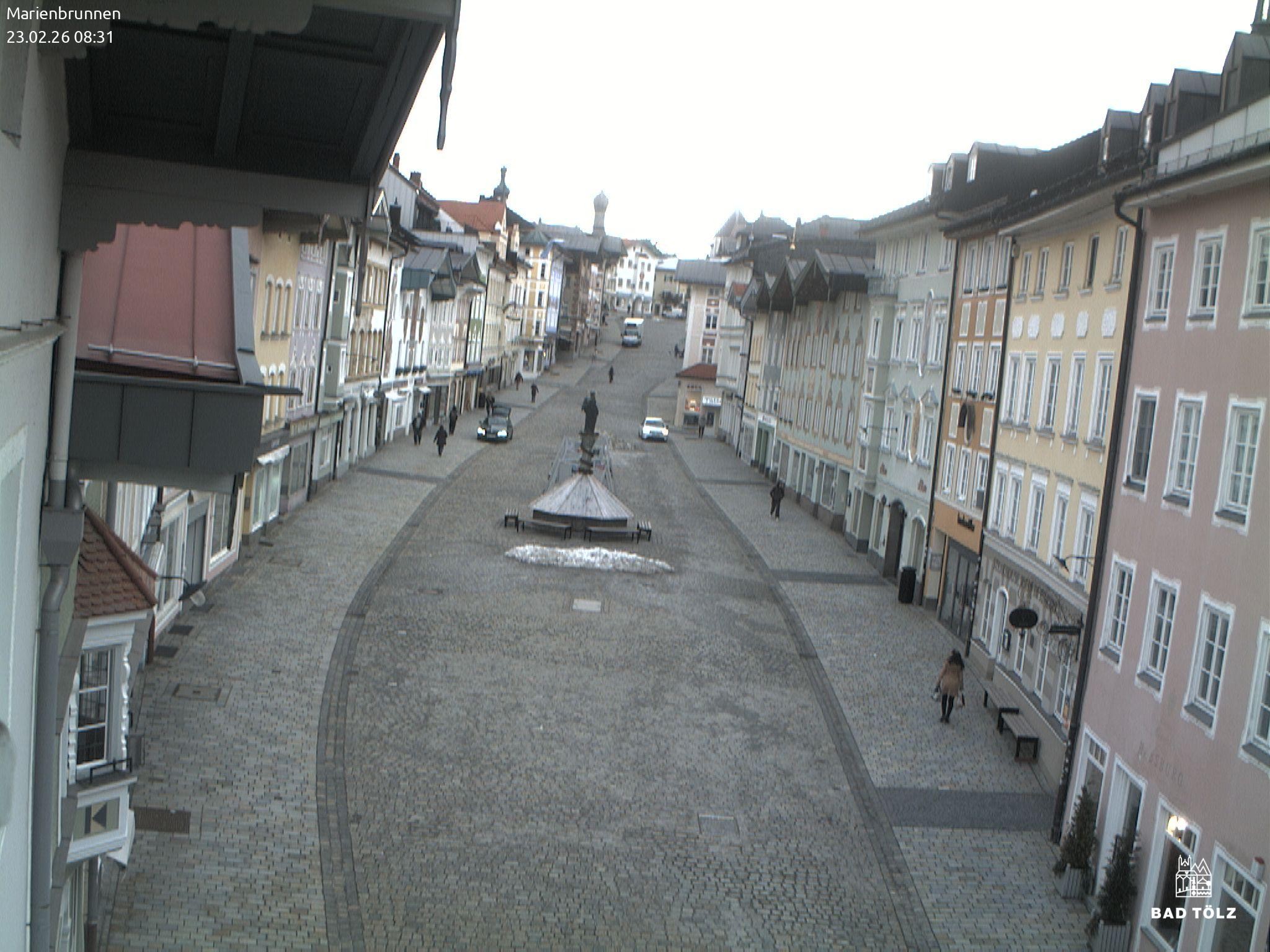 Archiv Foto Webcam Blick auf den Marienbrunnen Bad Tölz