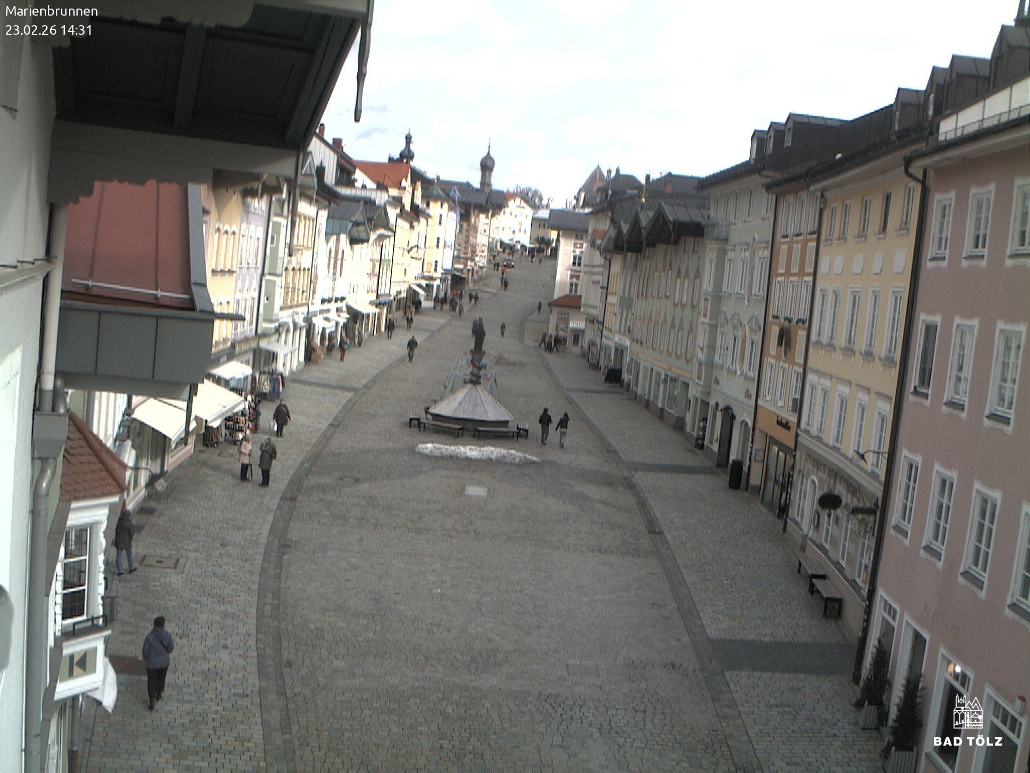 Archiv Foto Webcam Blick auf den Marienbrunnen Bad Tölz
