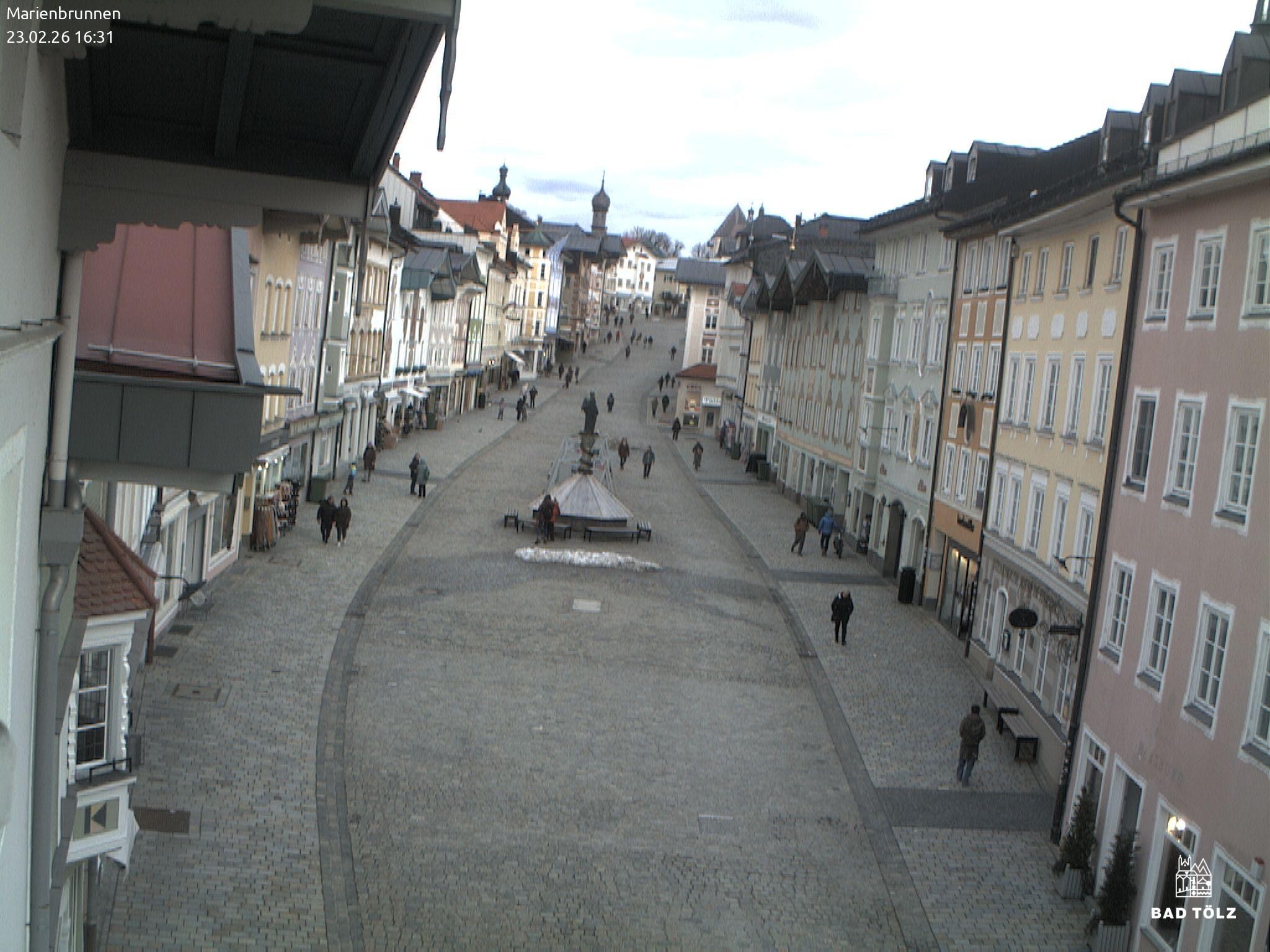 Archiv Foto Webcam Blick auf den Marienbrunnen Bad Tölz