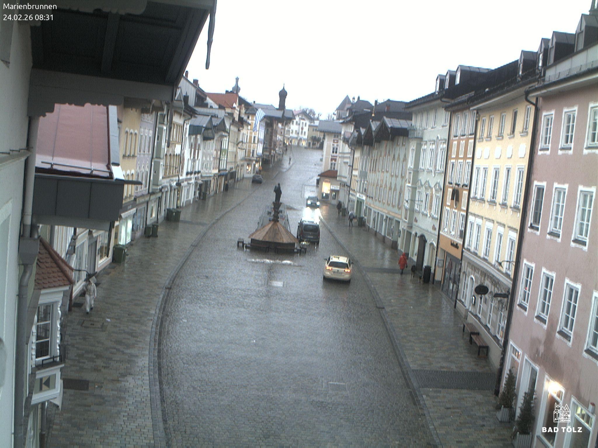 Archiv Foto Webcam Blick auf den Marienbrunnen Bad Tölz